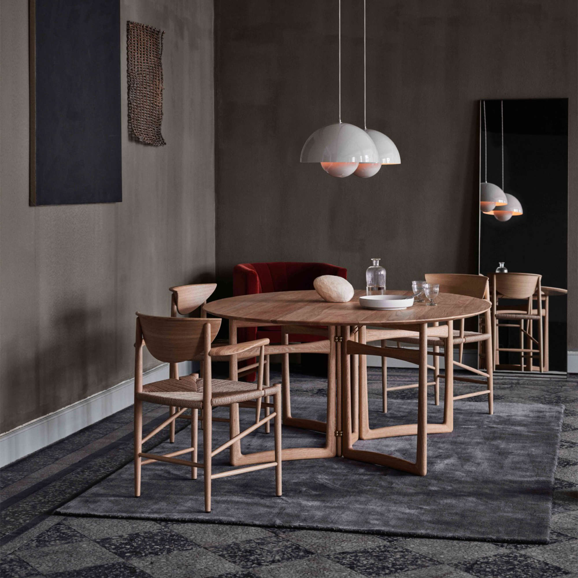 Drop Leaf HM6 Dining Table - Oak