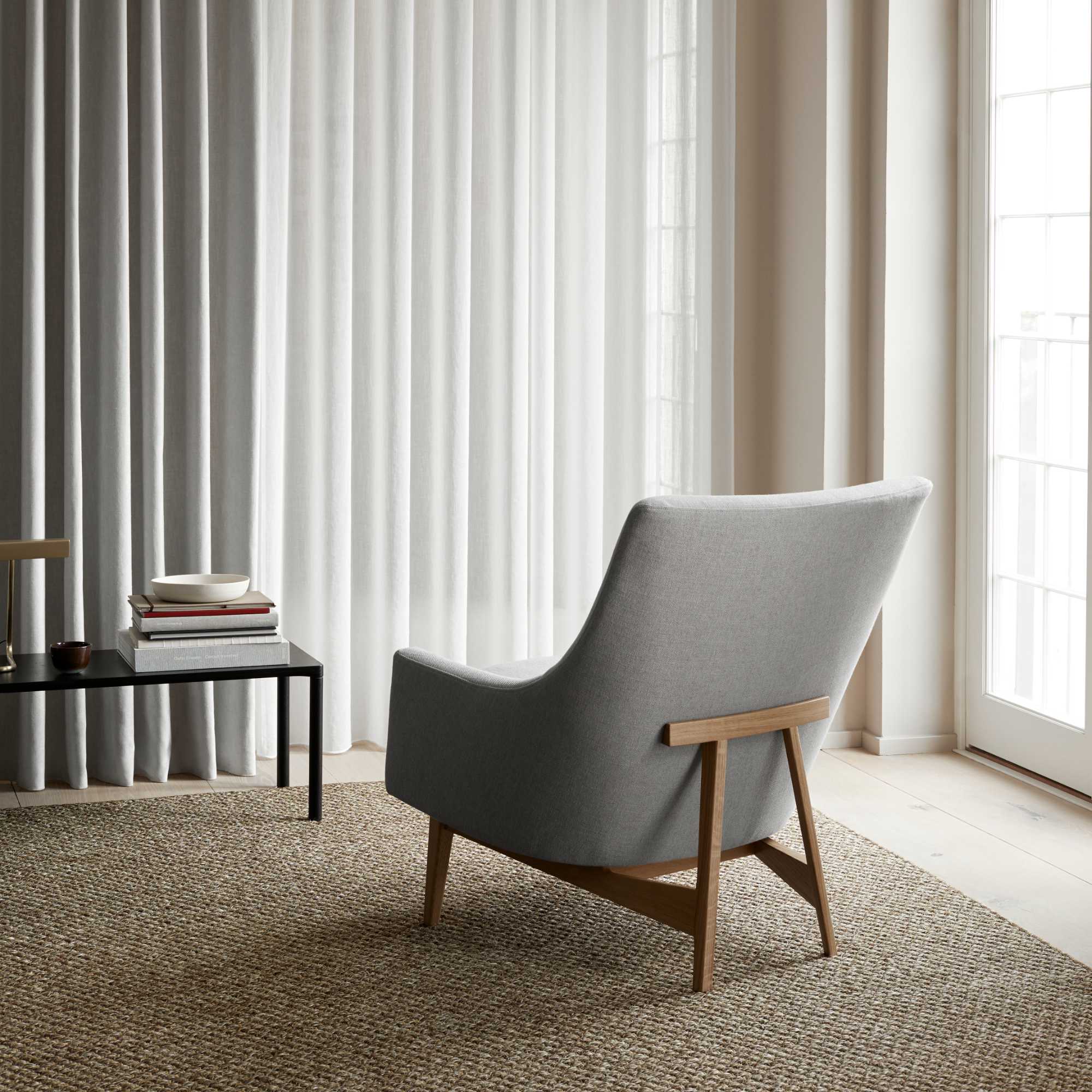 A-Chair 6540 Armchair - Oak Lacquered/Fabric 3 (Sunniva 717)-2