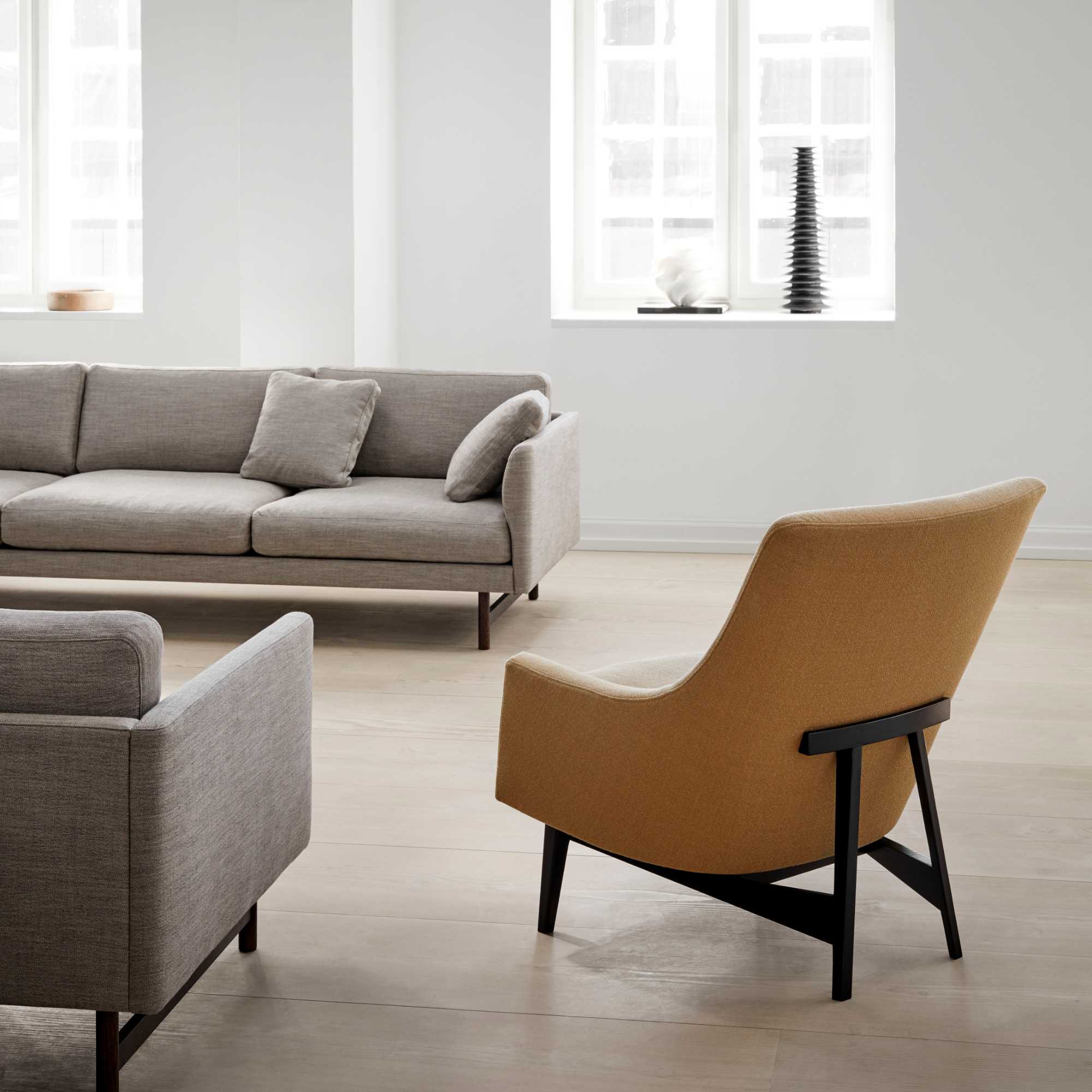 A-Chair 6540 Armchair - Walnut/Fabric 2 (Hallingdal 110)-8