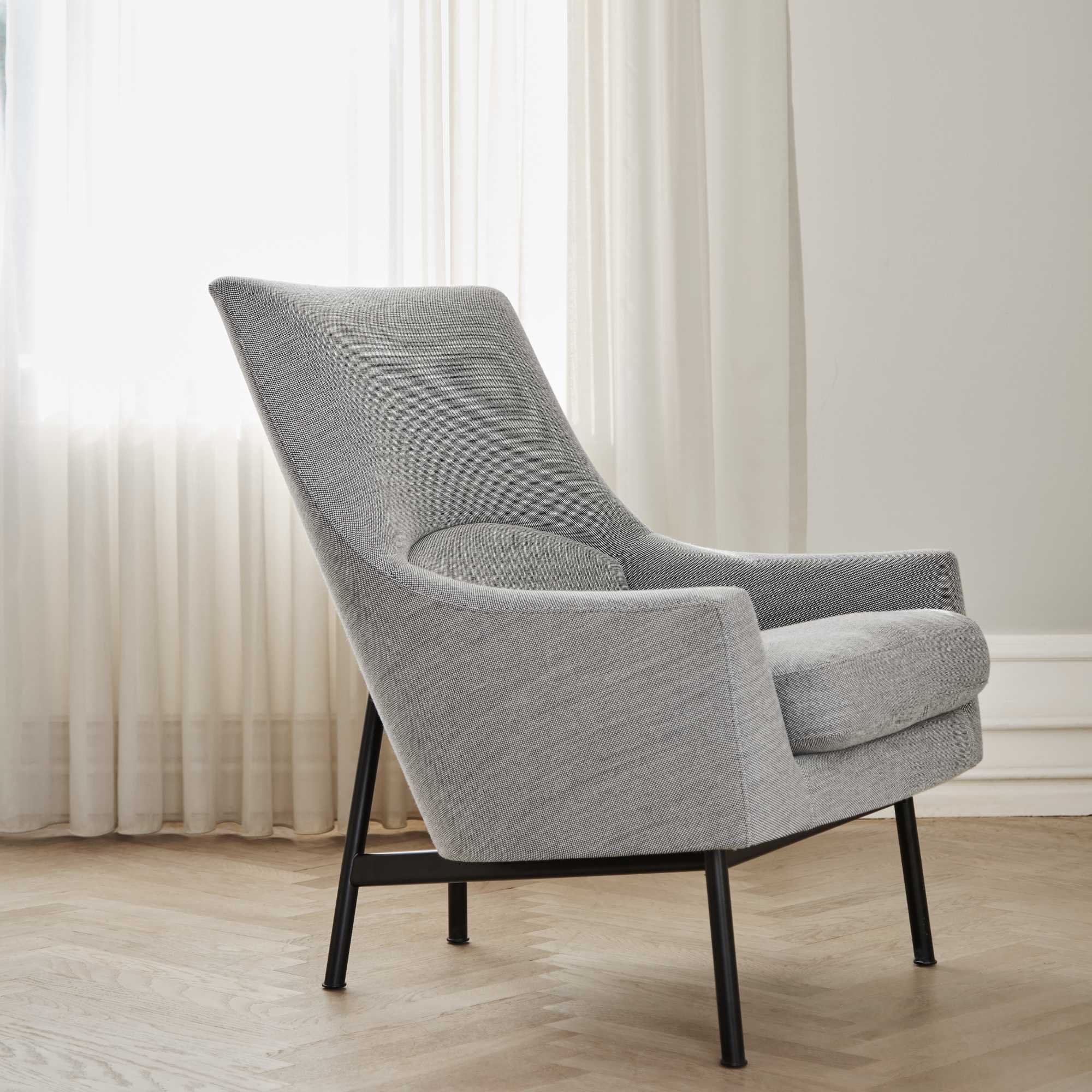 A-Chair 6540 Armchair - Walnut/Fabric 2 (Hallingdal 110)-9