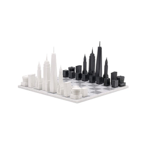 New York Chess Set - Acrylic/Marble Board