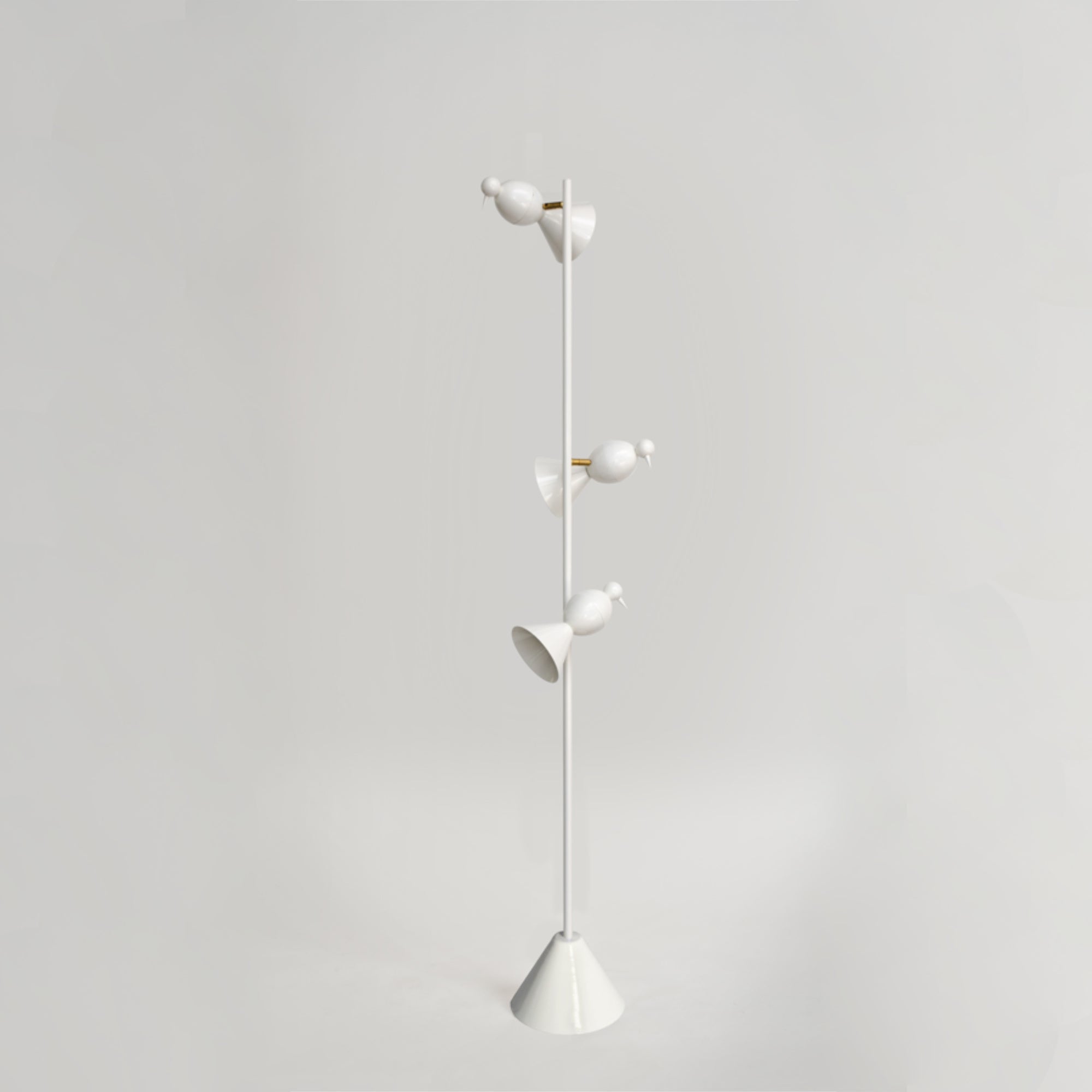 Alouette 3 Birds Floor Lamp - White-3