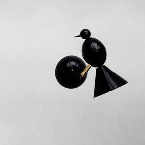 Alouette 1 Bird Wall Lamp - Black/White