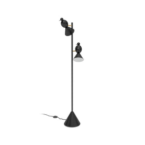 Alouette 2 Birds Floor Lamp - Black/White