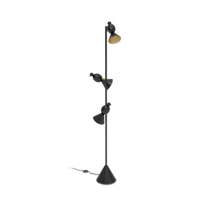 Alouette 3 Birds Floor Lamp - Black/Brass