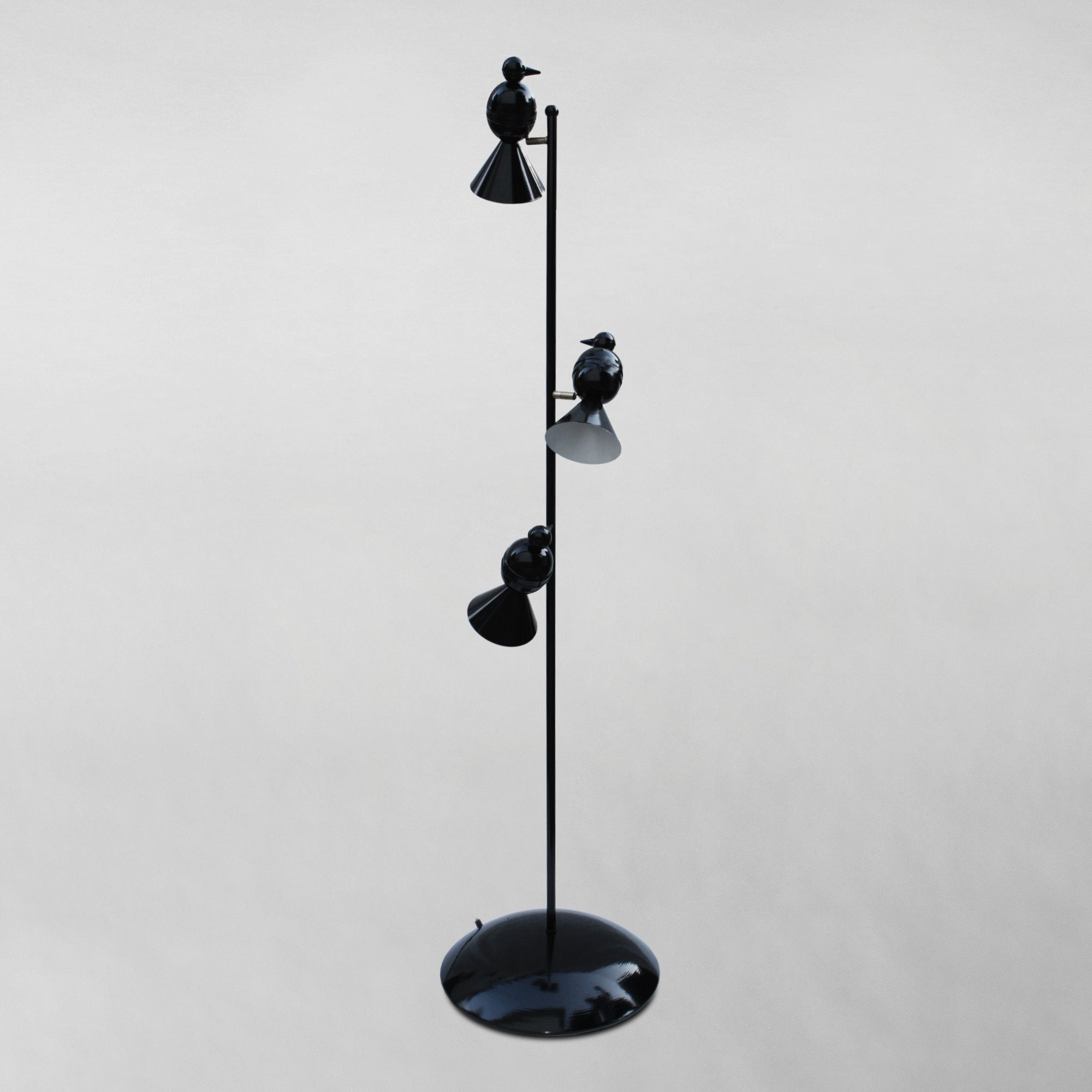 Alouette 3 Birds Floor Lamp - Black/White