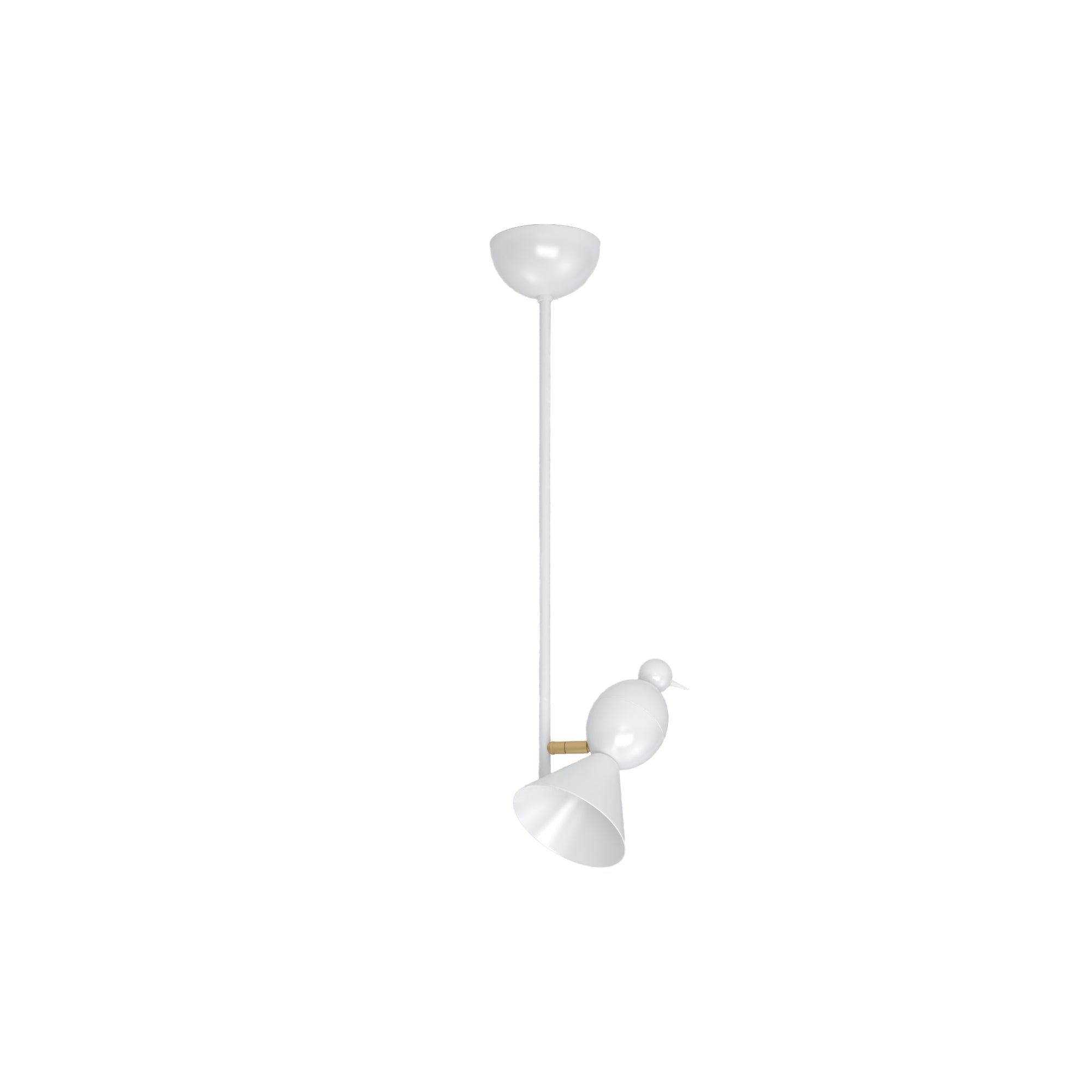 Alouette I 1 Bird Ceiling Light - White