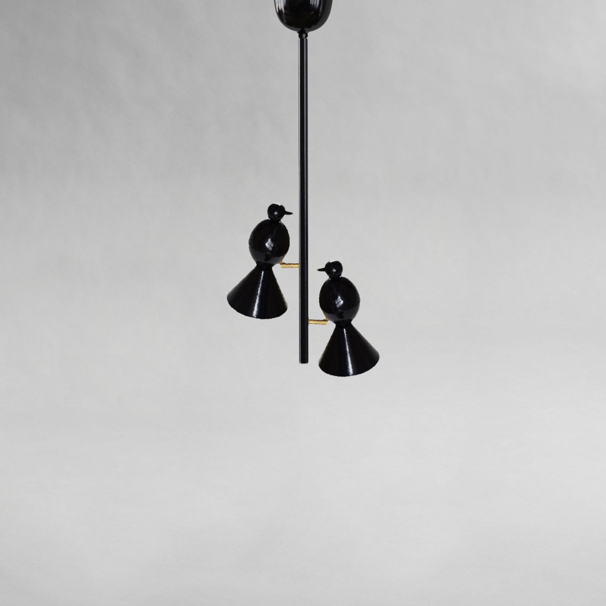 Alouette I 2 Birds Ceiling Light - Black/Brass
