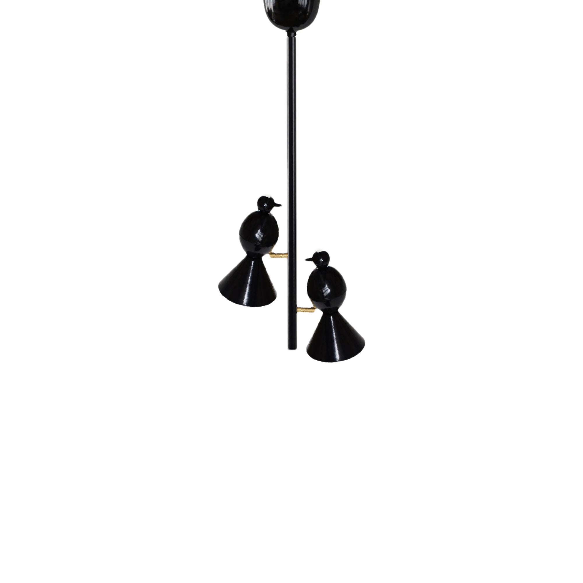 Alouette I 2 Birds Ceiling Light - Black/White