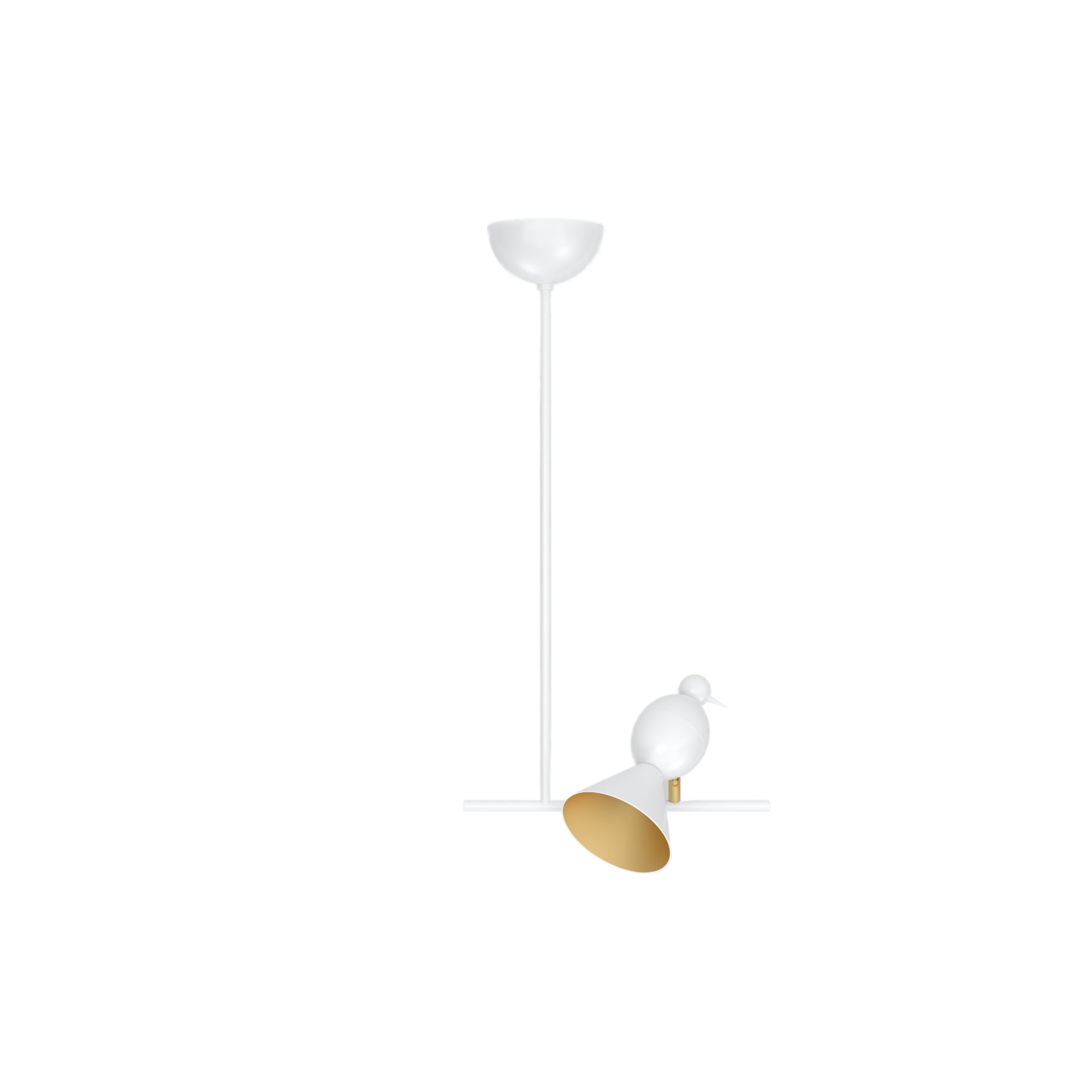 Alouette T Ceiling Light - White/Brass