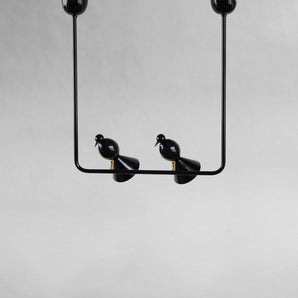 Alouette U 2 Birds Ceiling Light - Black/White