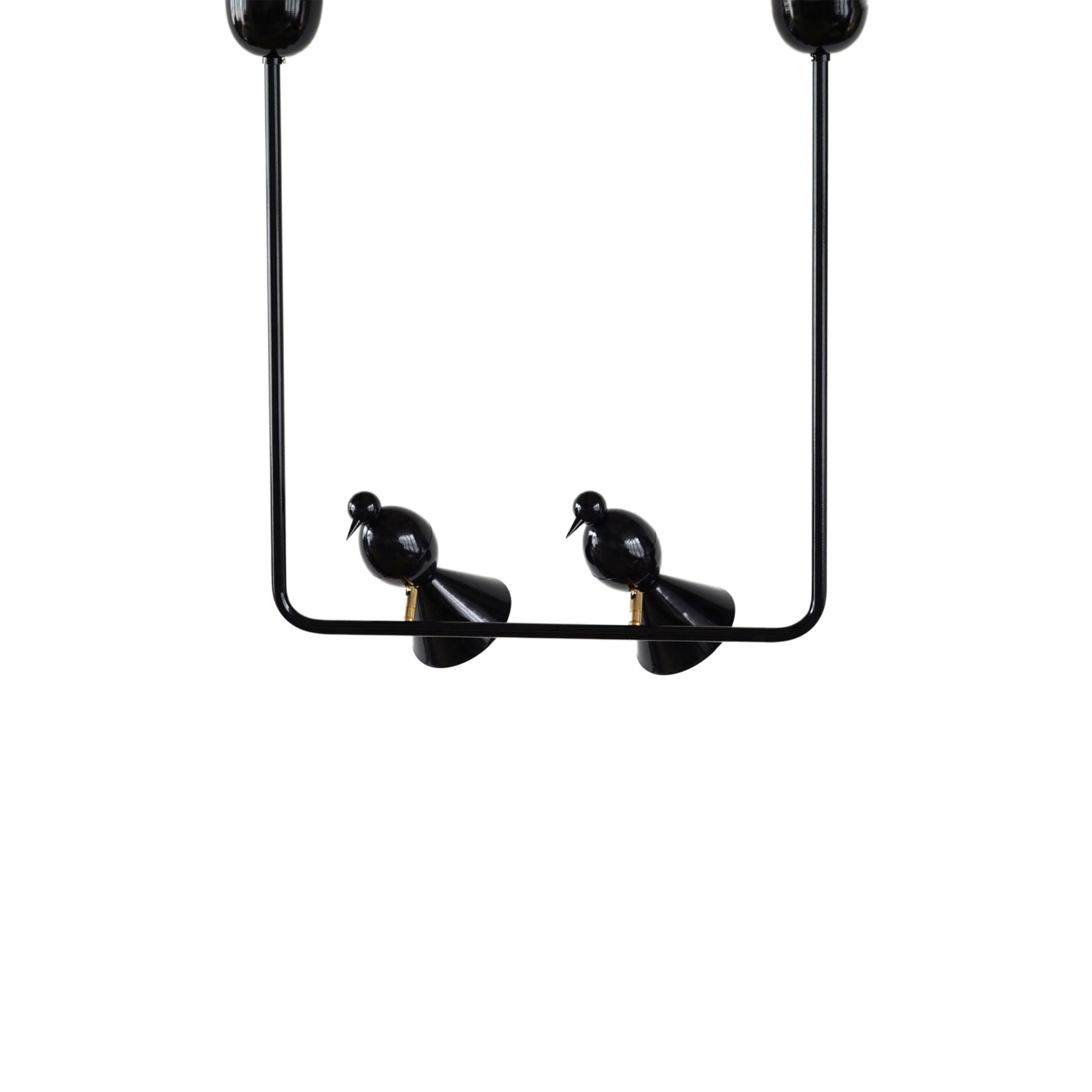 Alouette U 2 Birds Ceiling Light - Black/Brass