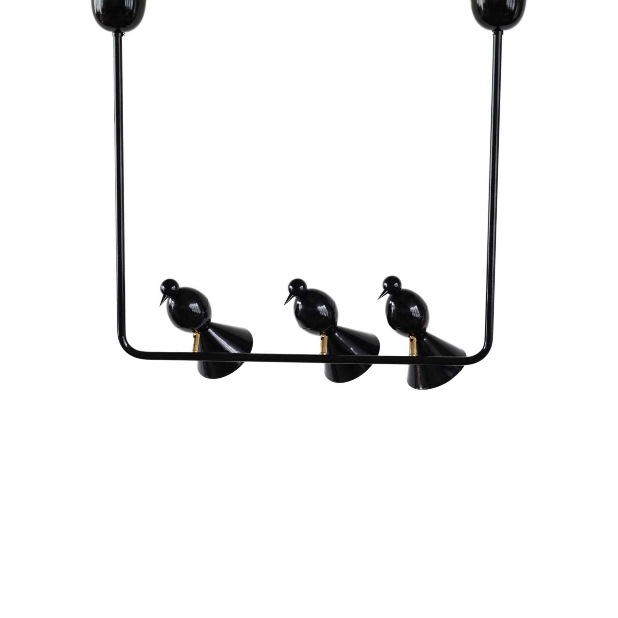Alouette U 3 Birds Ceiling Light - Black/Brass