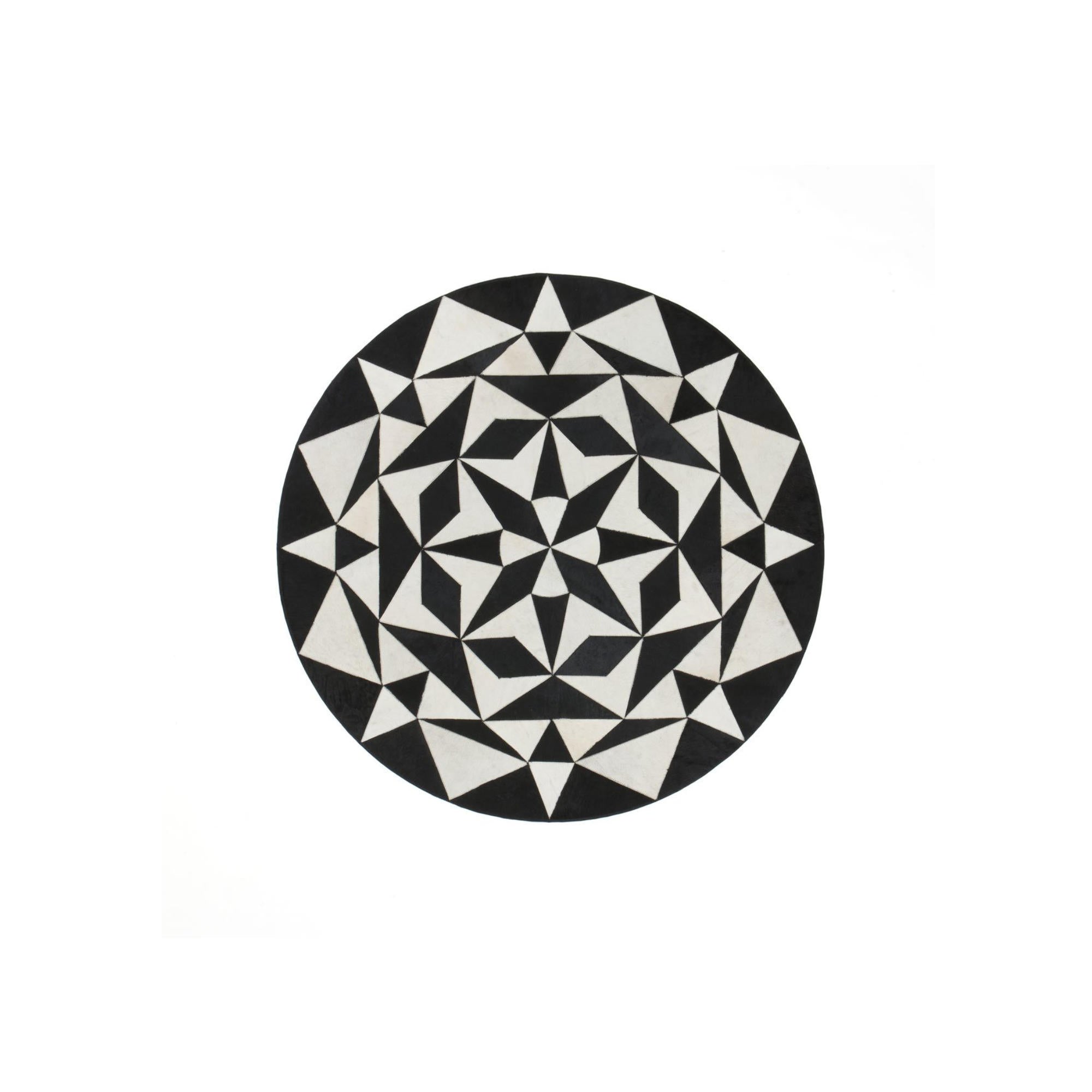 سجادة Ambition - أبيض/أسود - DIA150-1