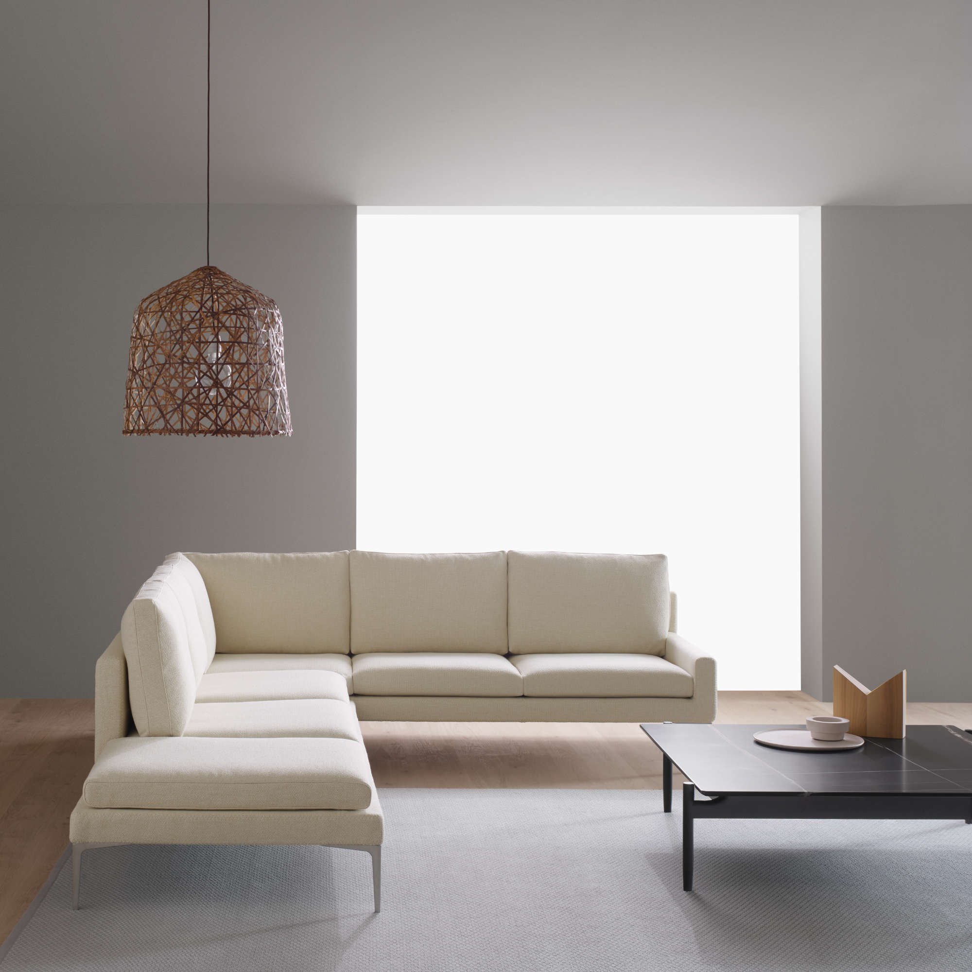 Juli T603 Coffee Table - RAL 9005/Sahara Noir Marble-3