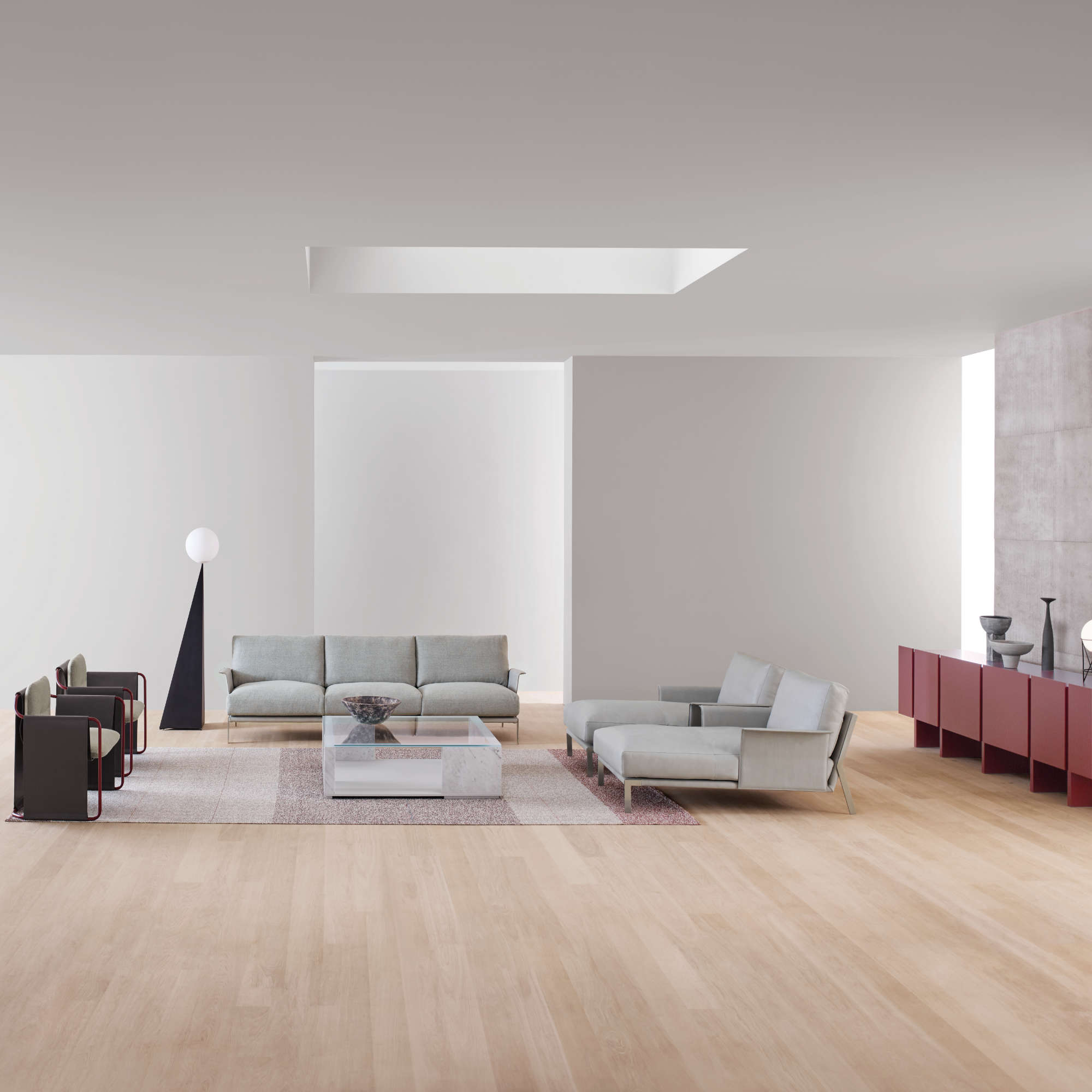 Quattropietre T525 Coffee Table - Calacatta Marble/Walnut-5
