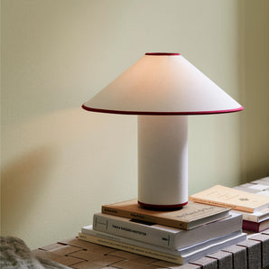 Colette ATD6 Table Lamp - White/Merlot