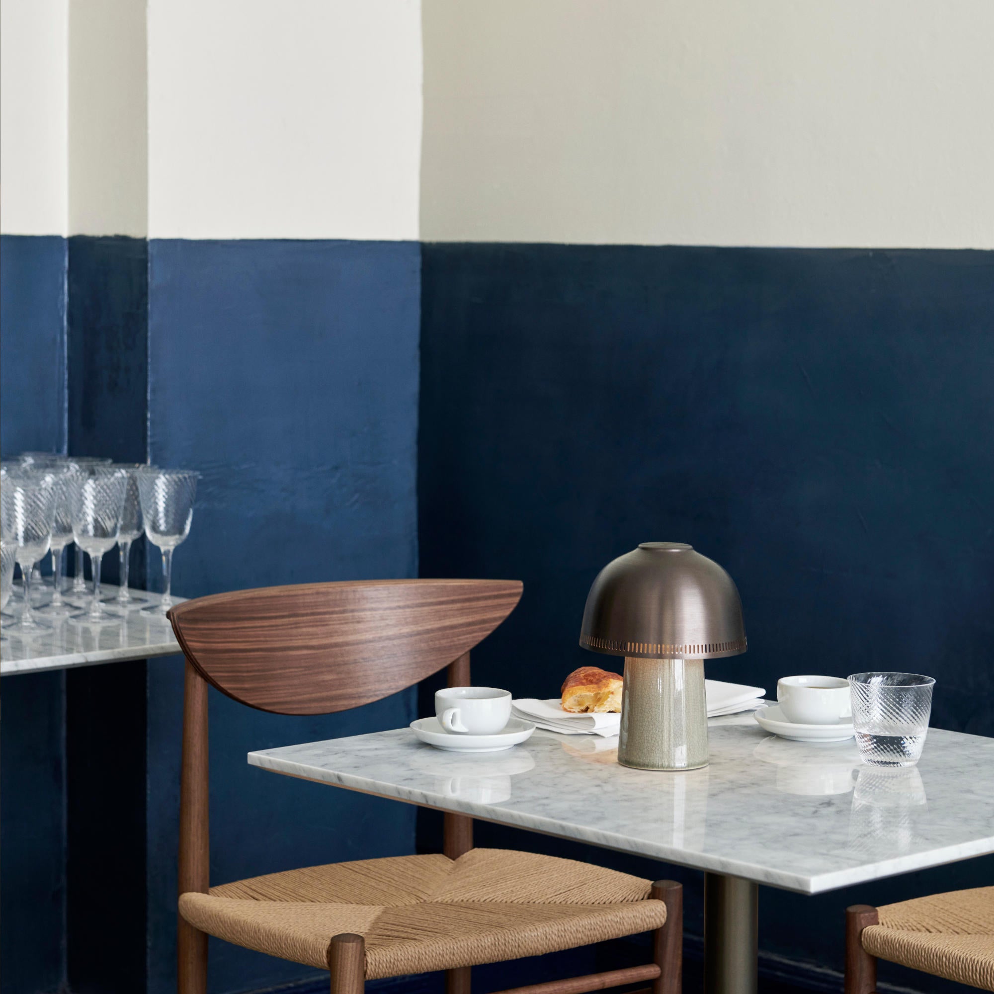 Raku SH8 Portable Lamp - Blue/Green/Brass-4