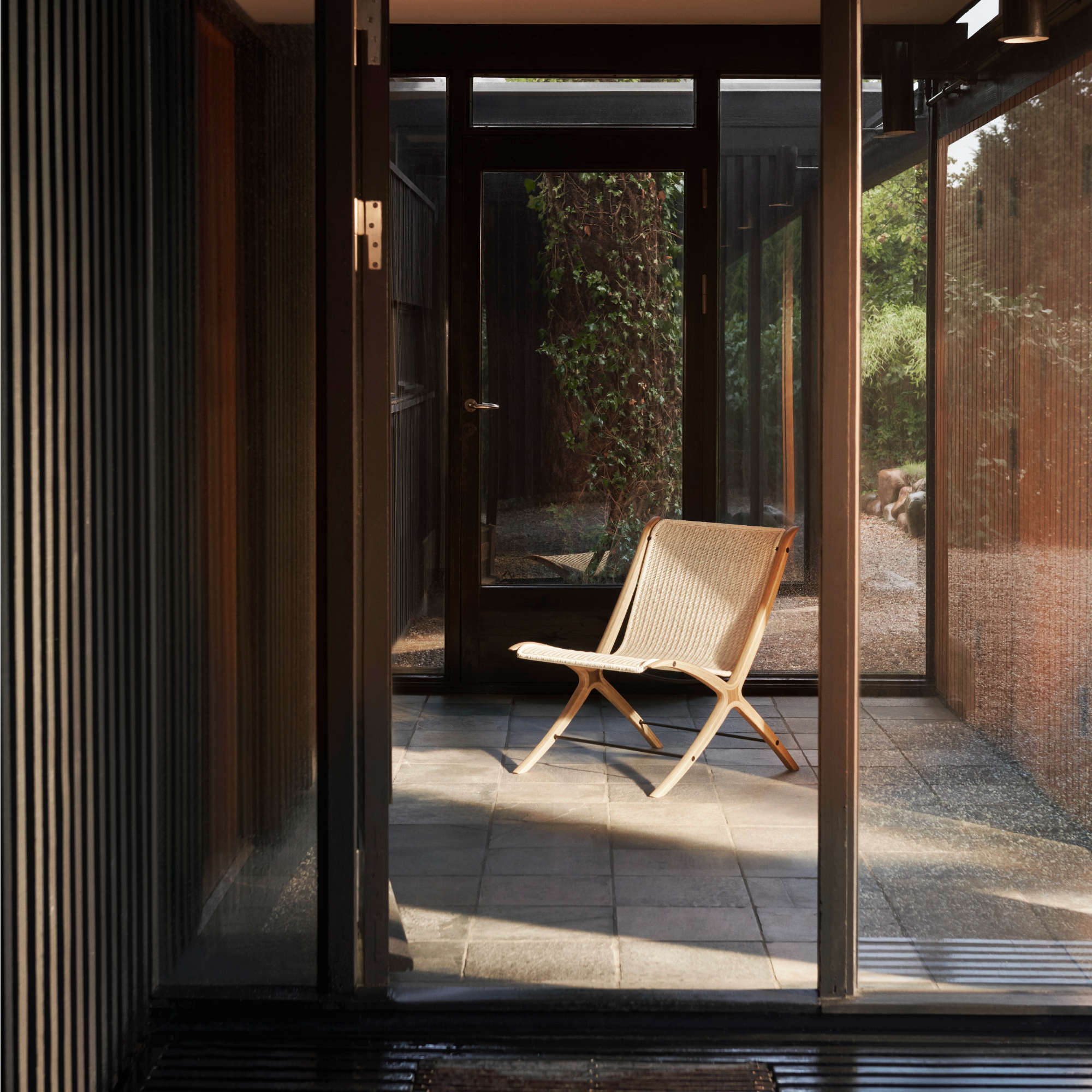 كرسي صالة X HM10 - بلوط/روطان طبيعي-4