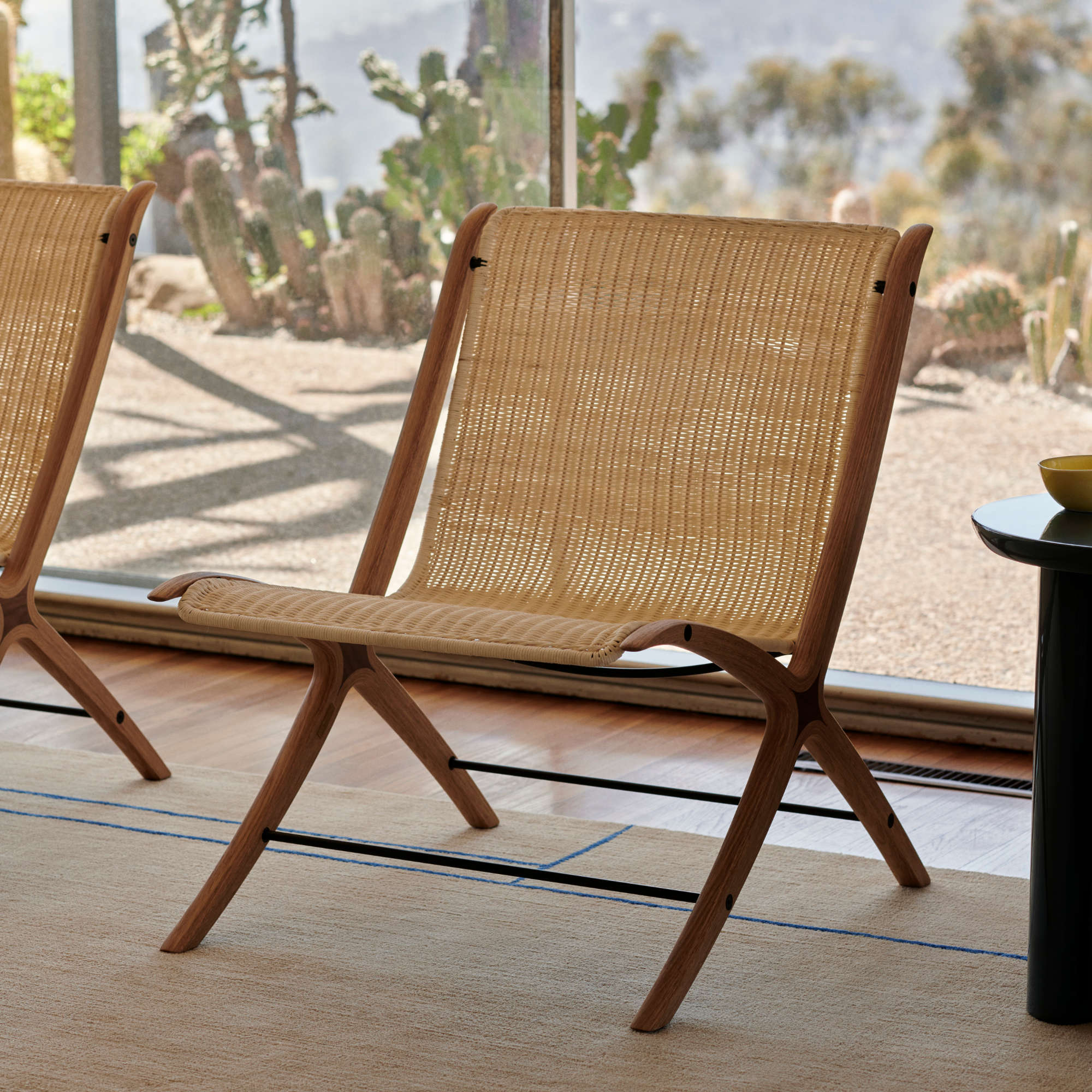 كرسي صالة X HM10 - بلوط/روطان طبيعي-3