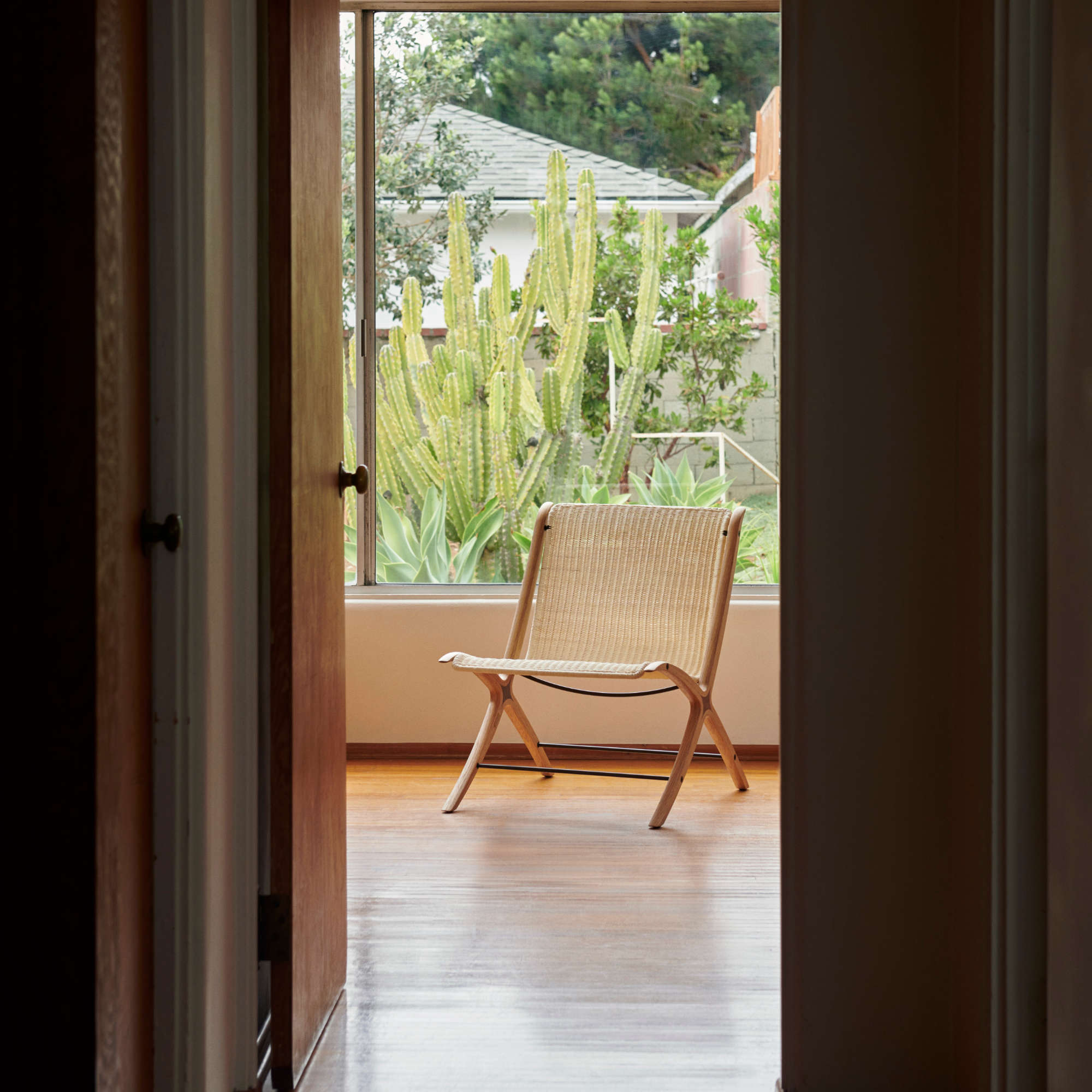 كرسي صالة X HM10 - بلوط/روطان طبيعي-5