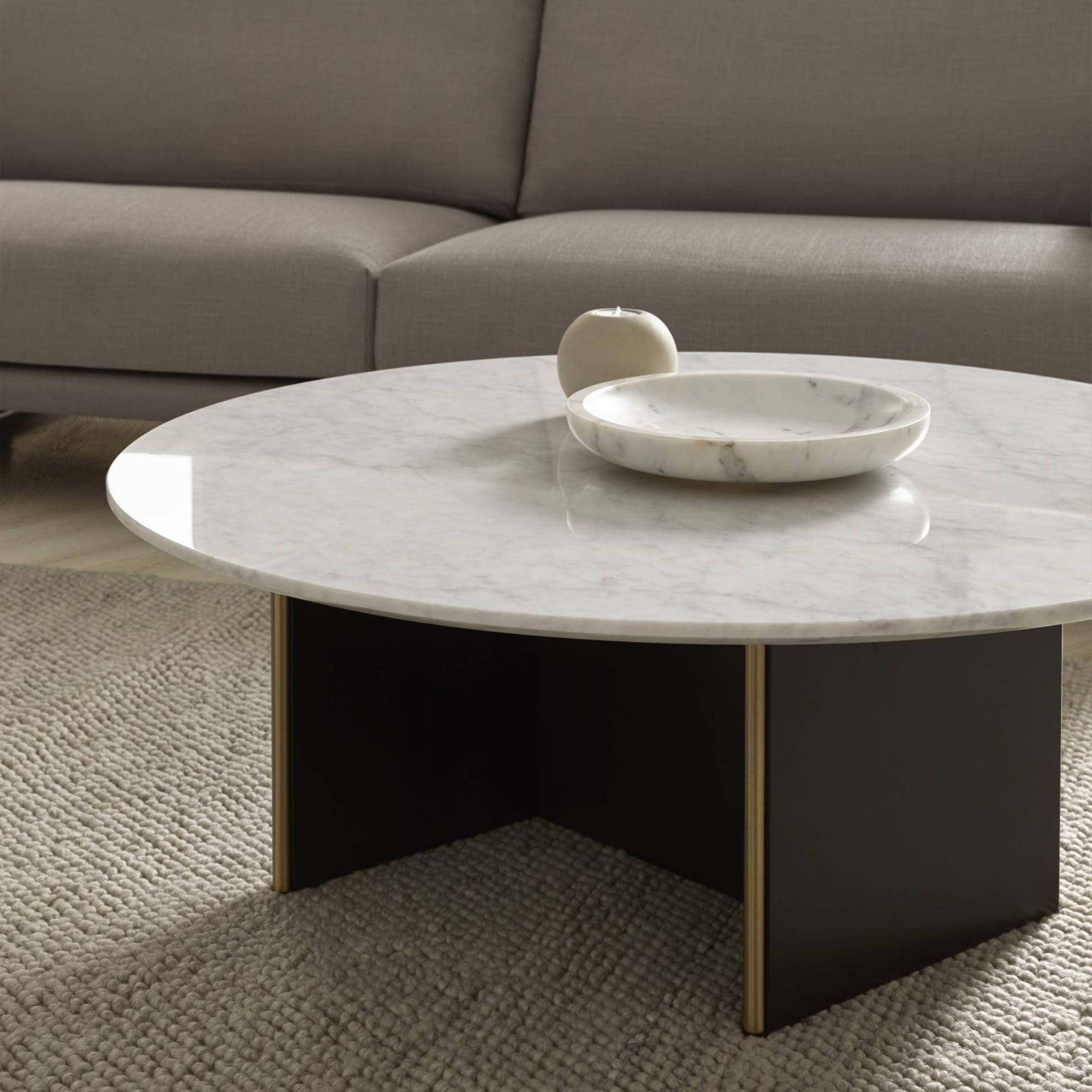 Ant Lite 23 Coffee Table - Black/Black Marble-3