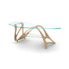 Arabesco CM 697 Coffee Table - Natural Oak/Clear Glass