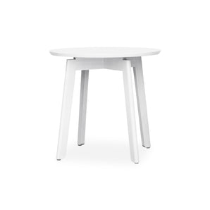 طاولة جانبية للمنطقة - بلوط أبيض اللون