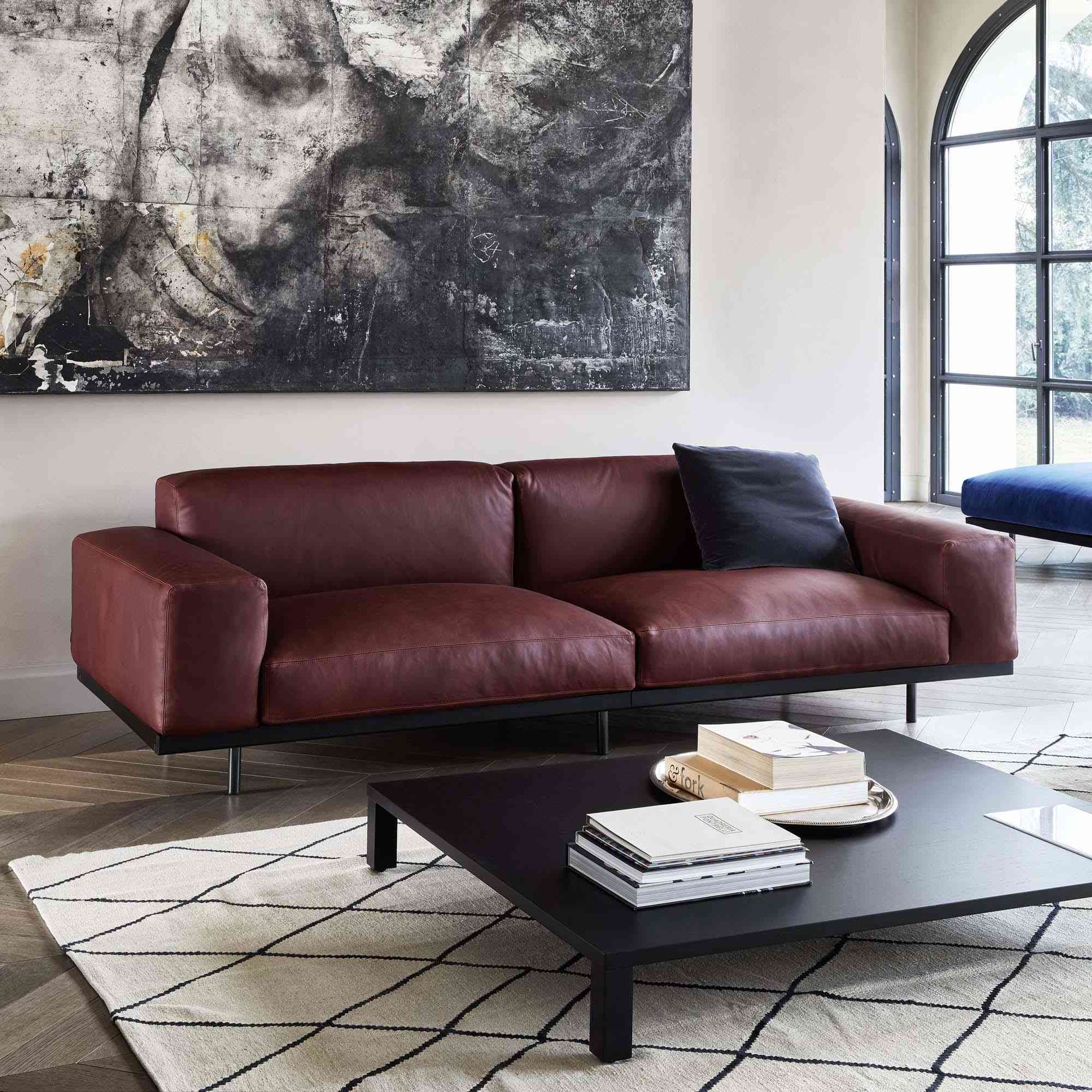 Naviglio 4904 Sofa - Wenge/Leather N (Rubino Tobacco 2)-2