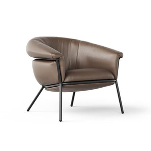 كرسي بذراعين من Grasso - جلد (كلاي S45)