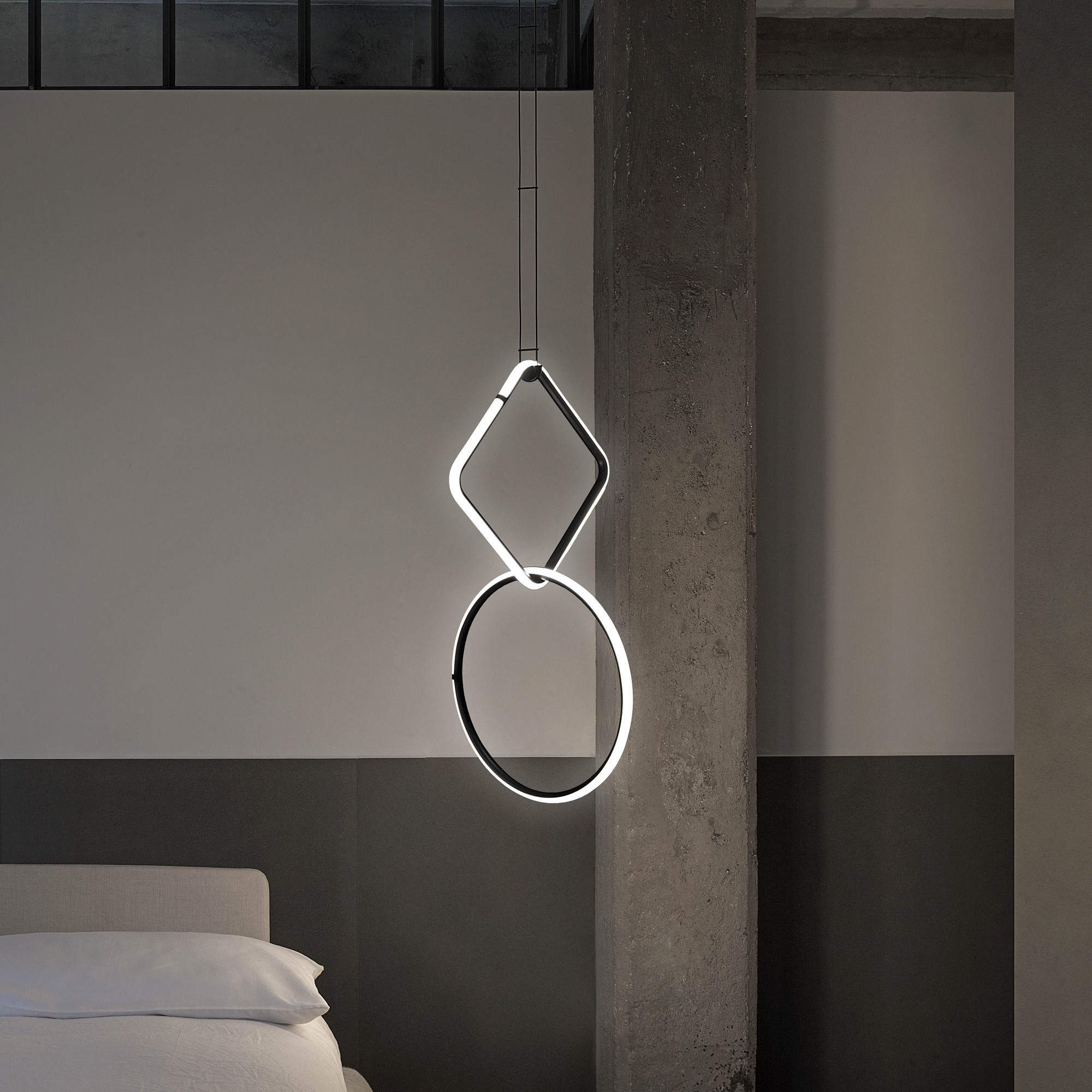 Arrangements Square Large Pendant Lamp - Matte Black-3