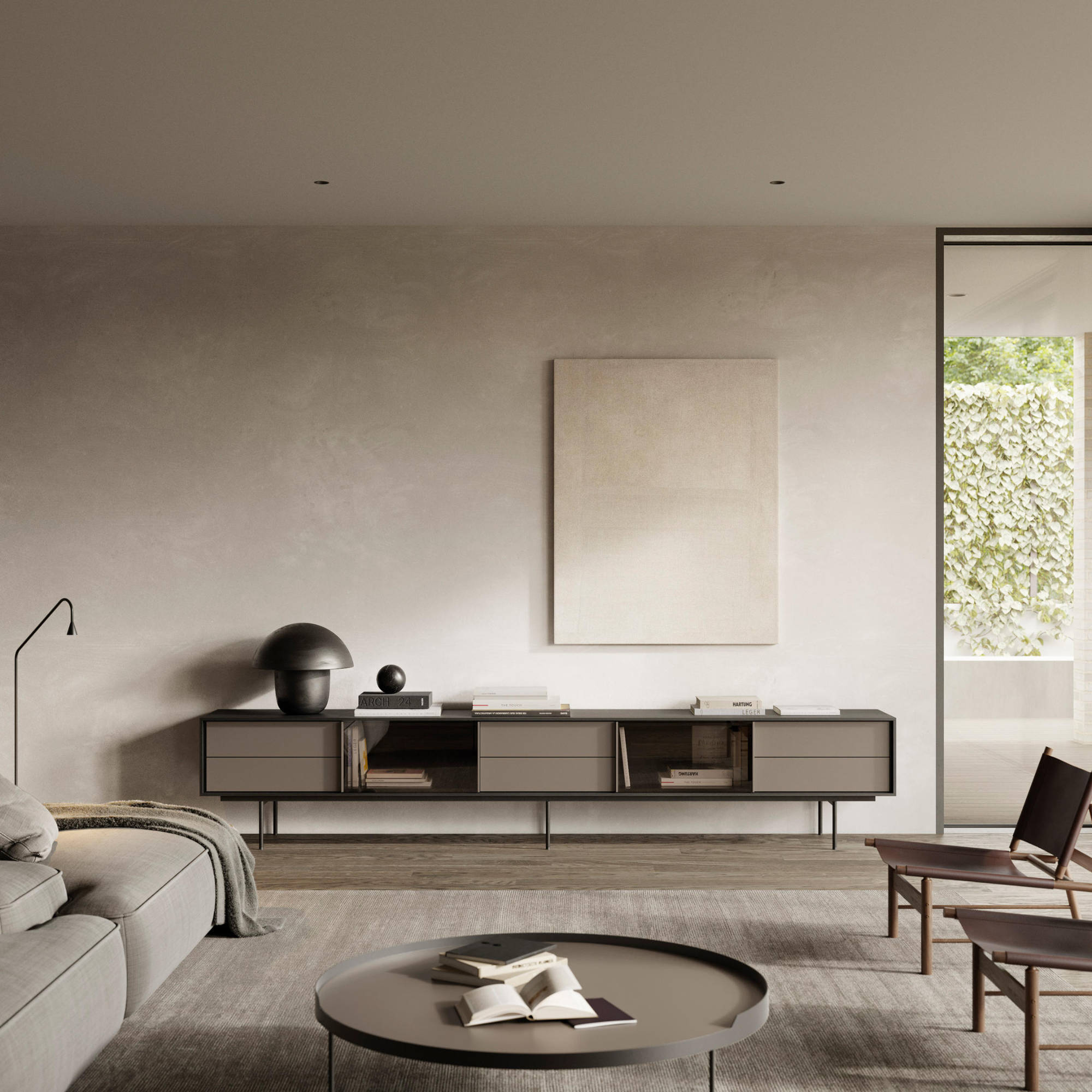 Aura 33 TV Unit - Kai Black/Vison