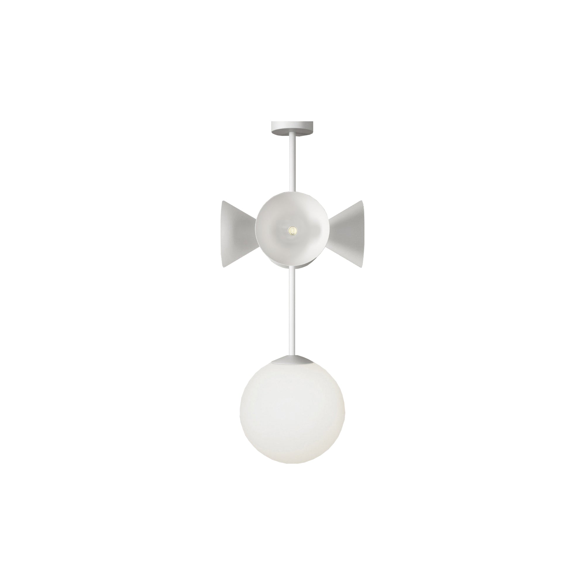 Axis 4 Cones + 1 Globe Pendant Lamp - White
