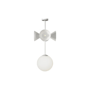 Axis 4 Cones + 1 Globe Pendant Lamp - White