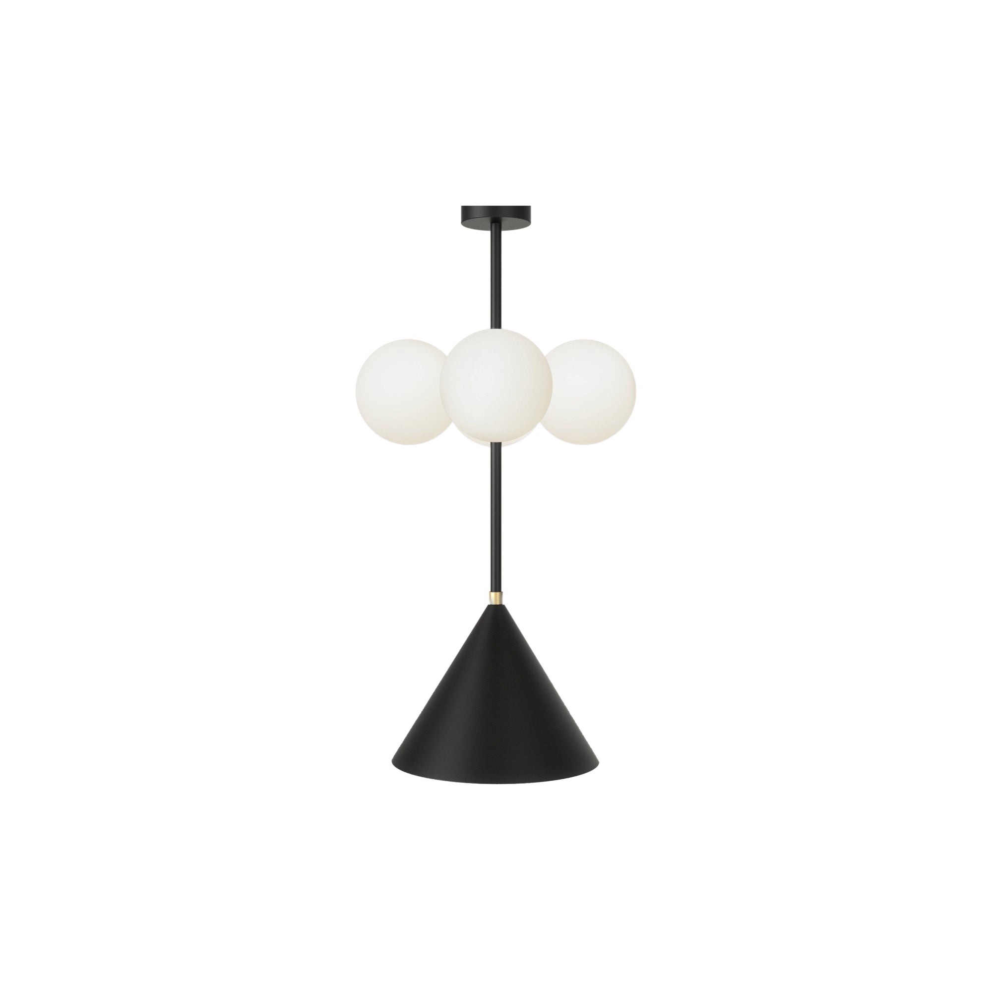 Axis 4 Globes + 1 Cone  Pendant Lamp - Black