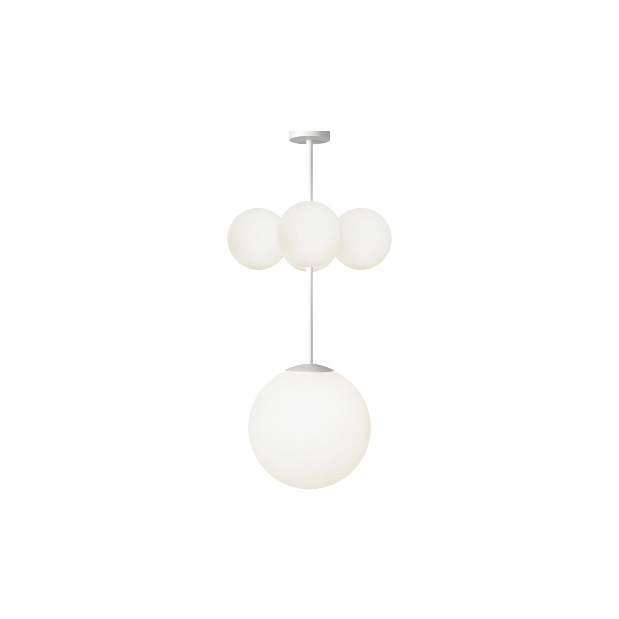 Axis 4 Globes + 1 Globe Pendant Lamp - White-1