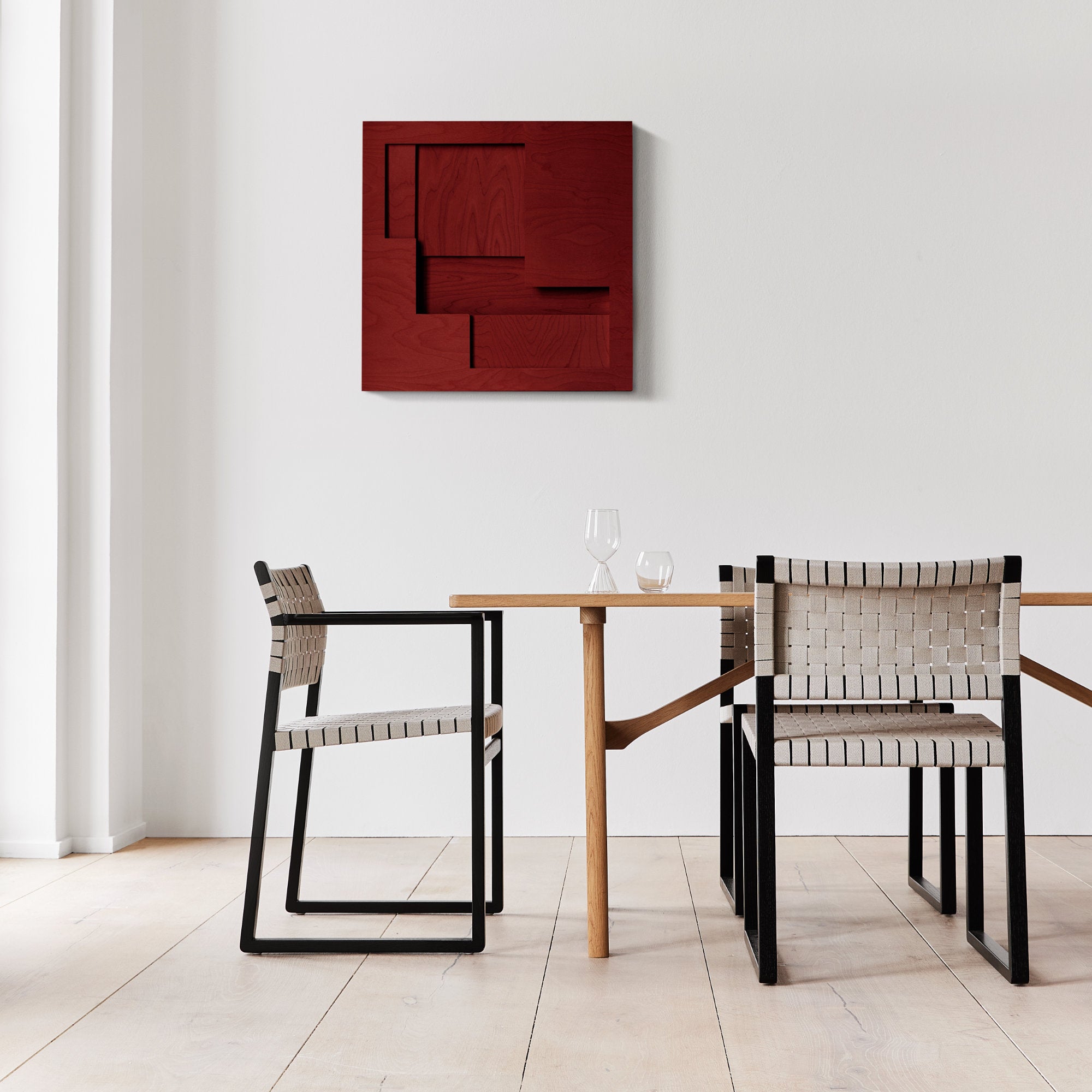 BM62 3362 Armchair - Oak Oil/Natural Linen Webbing-5