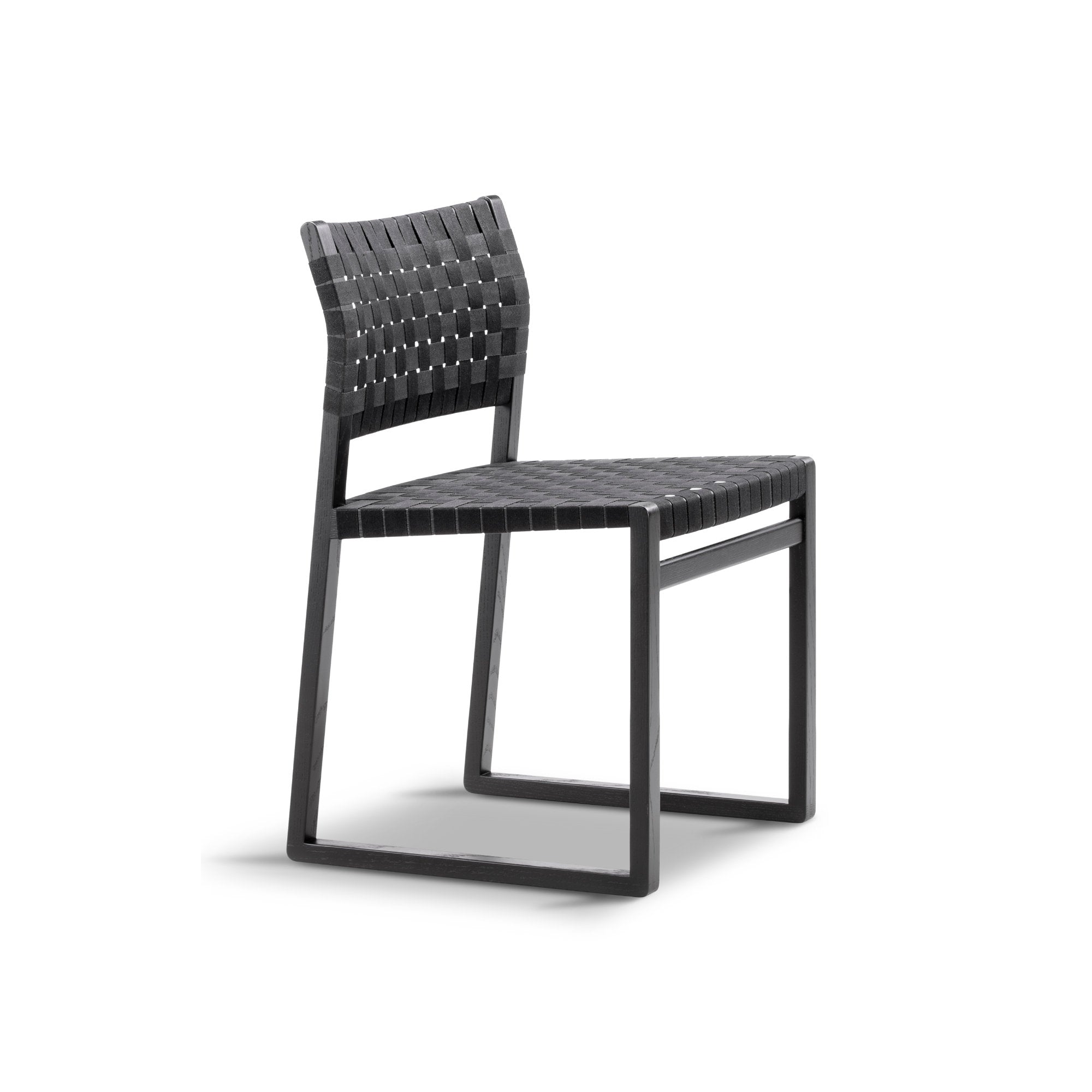 BM61 3361 Dining Chair - Black/Black Linen Webbing-1