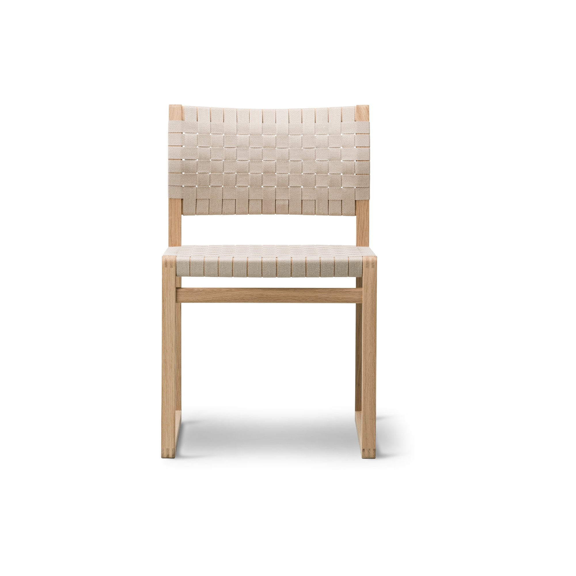BM61 3361 Dining Chair - Oak Oil/Natural Linen Webbing-3
