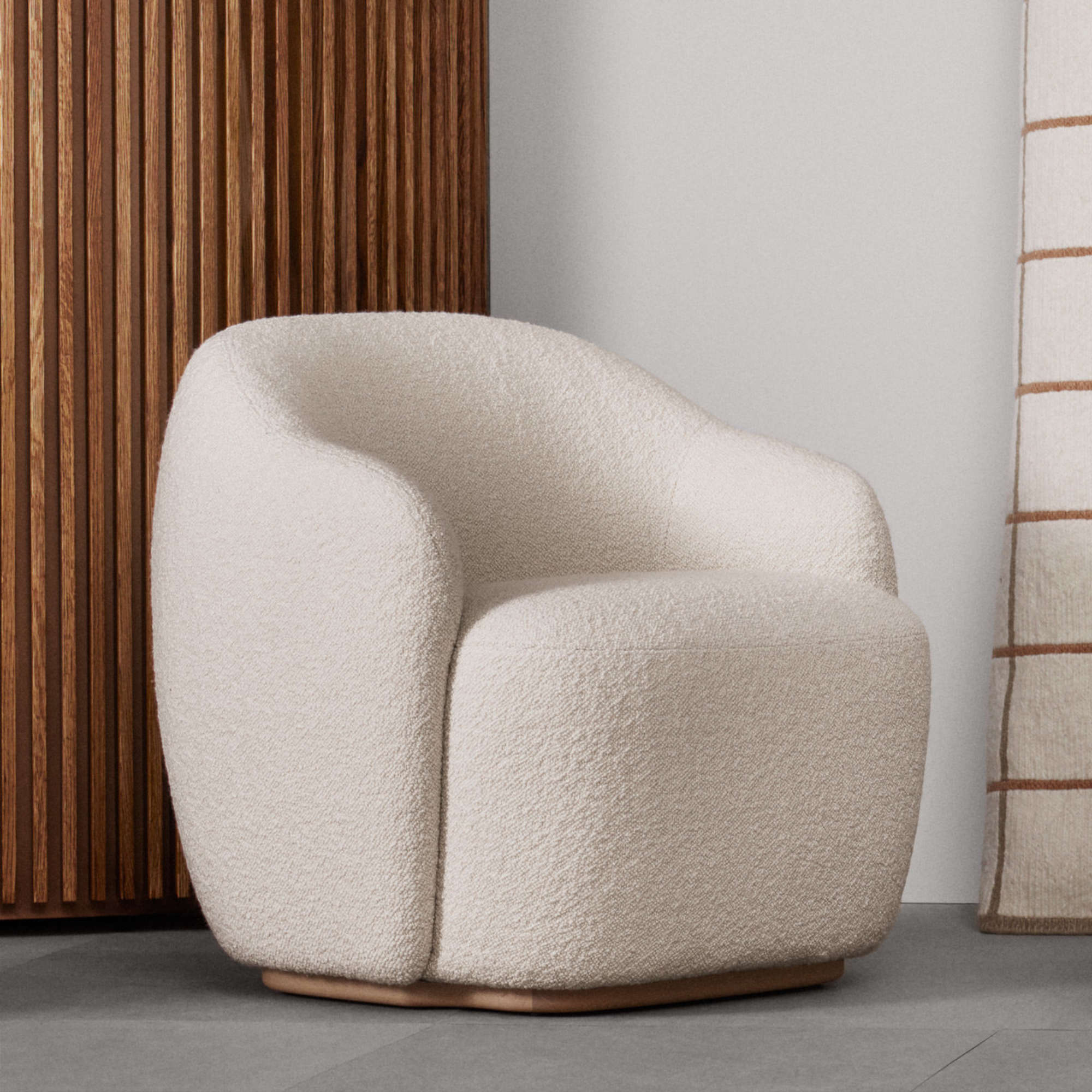 Barba Club Swivel Armchair - Fabric E (Barnum Lana 24)