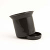 Base Pot w Plate - Black - D21.5