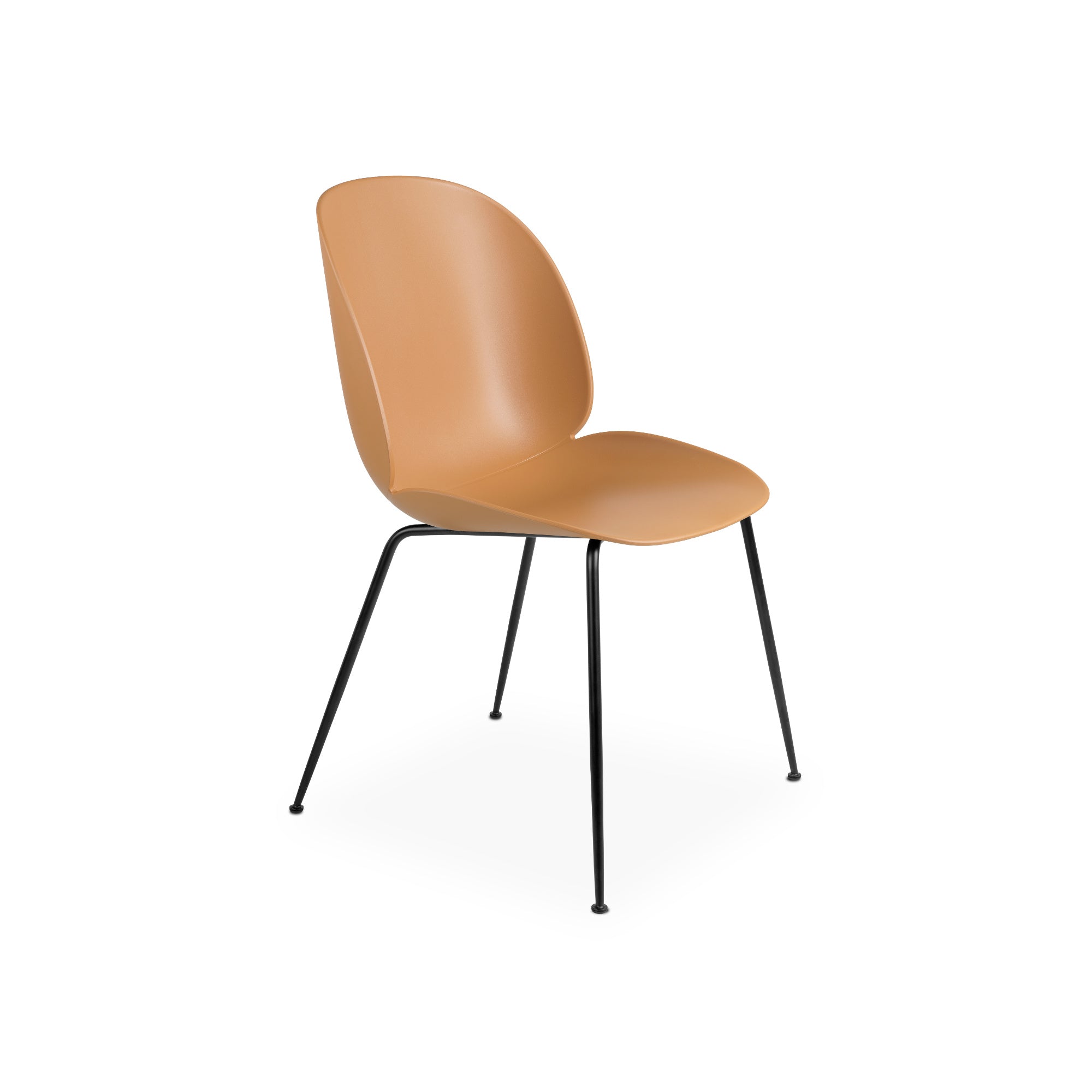 Beetle 10064330 Dining Chair - Black Matt / Amber Brown-1