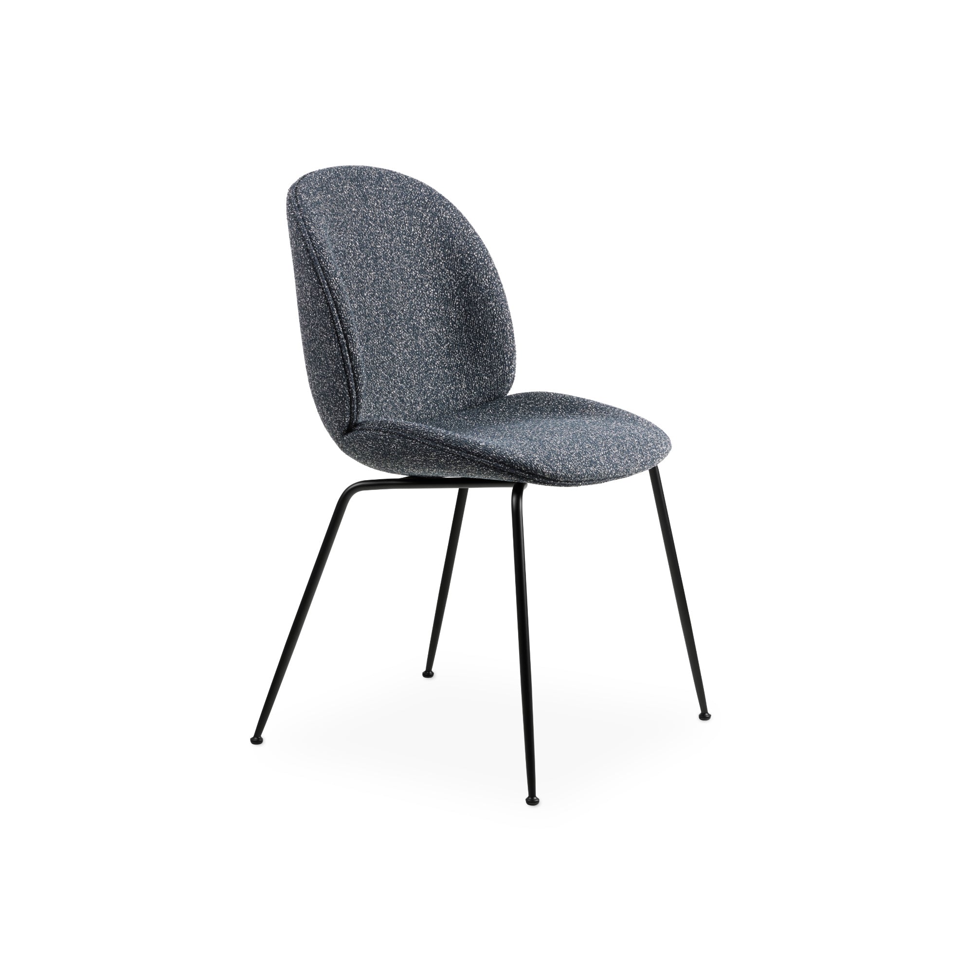 Beetle 10249 Dining Chair - Black Chrome / Fabric C (Around Boucle 023)-1