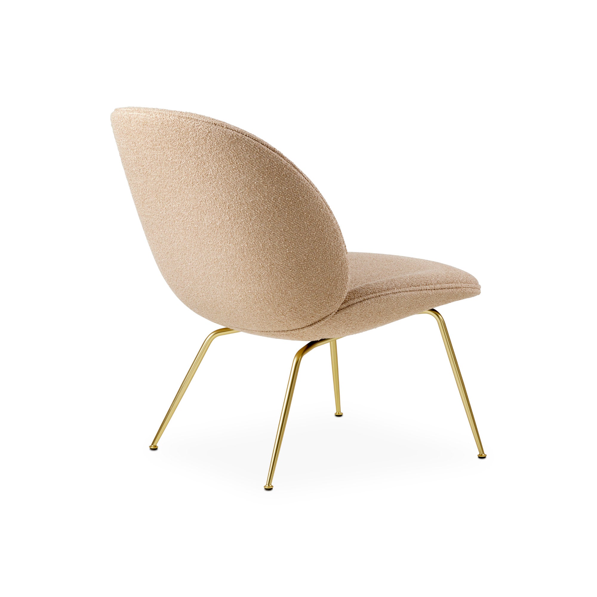 Beetle 10271 Lounge Chair - Brass Semi Matt / Fabric C (Around Boucle 004)-2