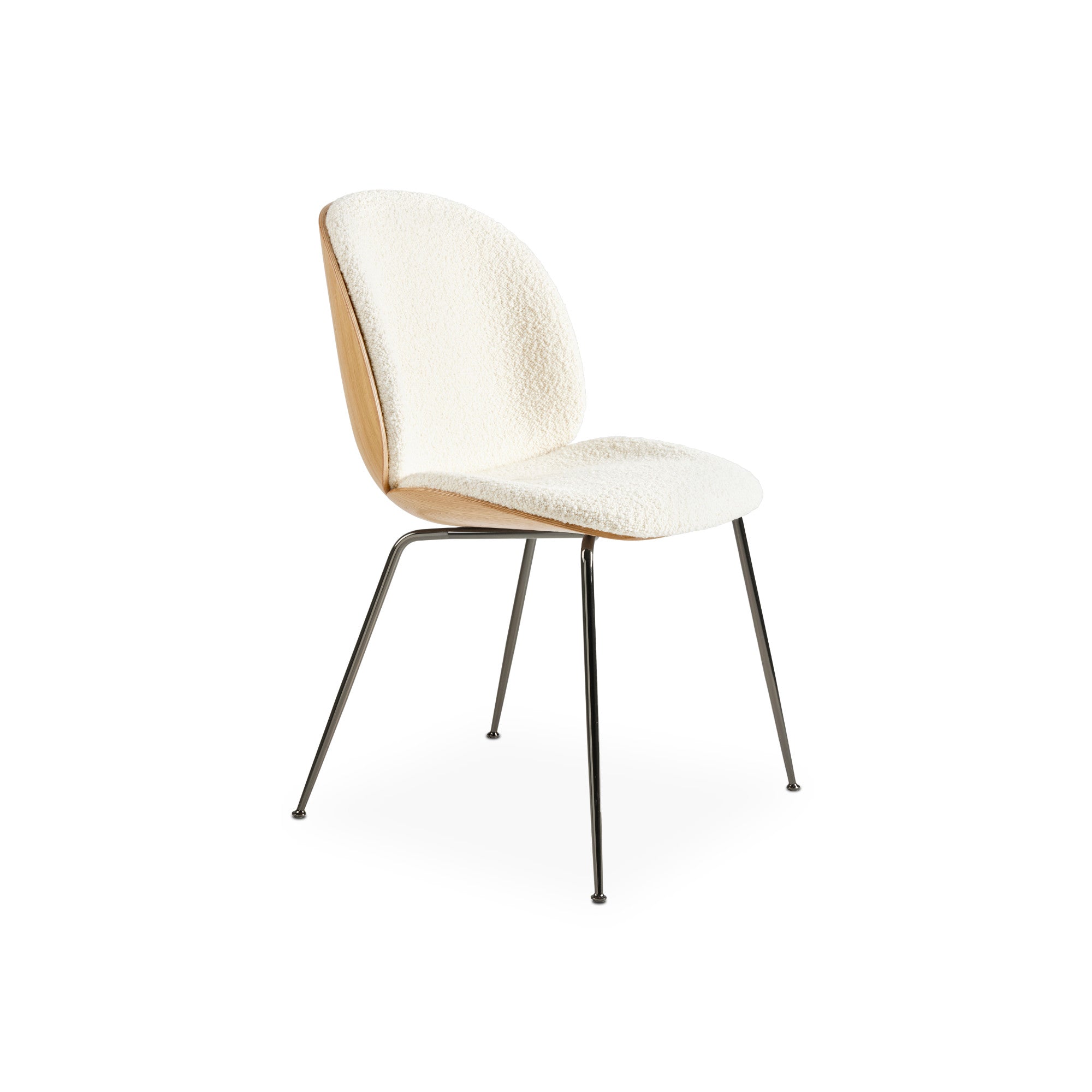 Beetle 55063 Dining Chair - Black Chrome / Oak / Fabric D (Karakorum 001)-1