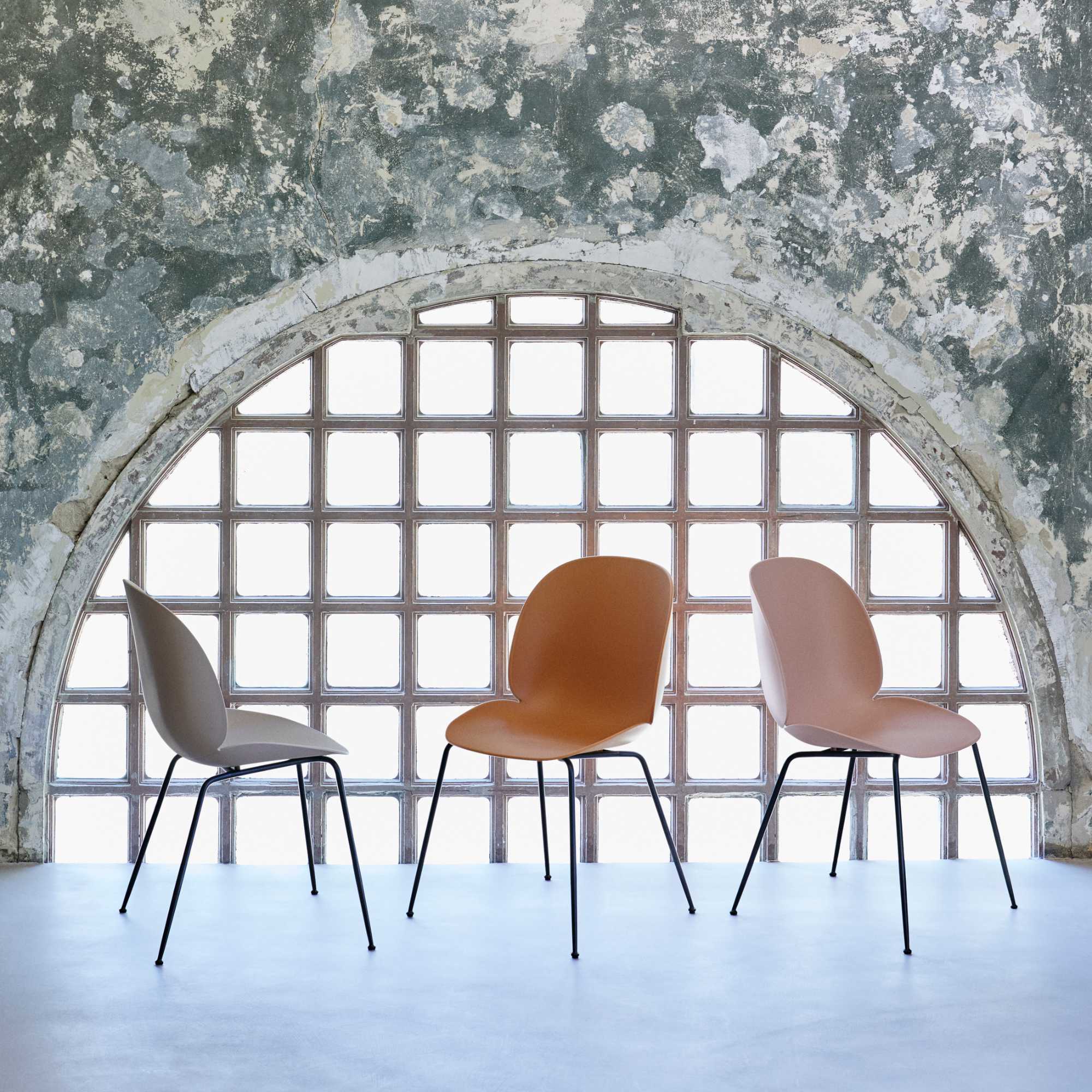 Beetle 10024234 Dining Chair - Black Matt / New Beige-2