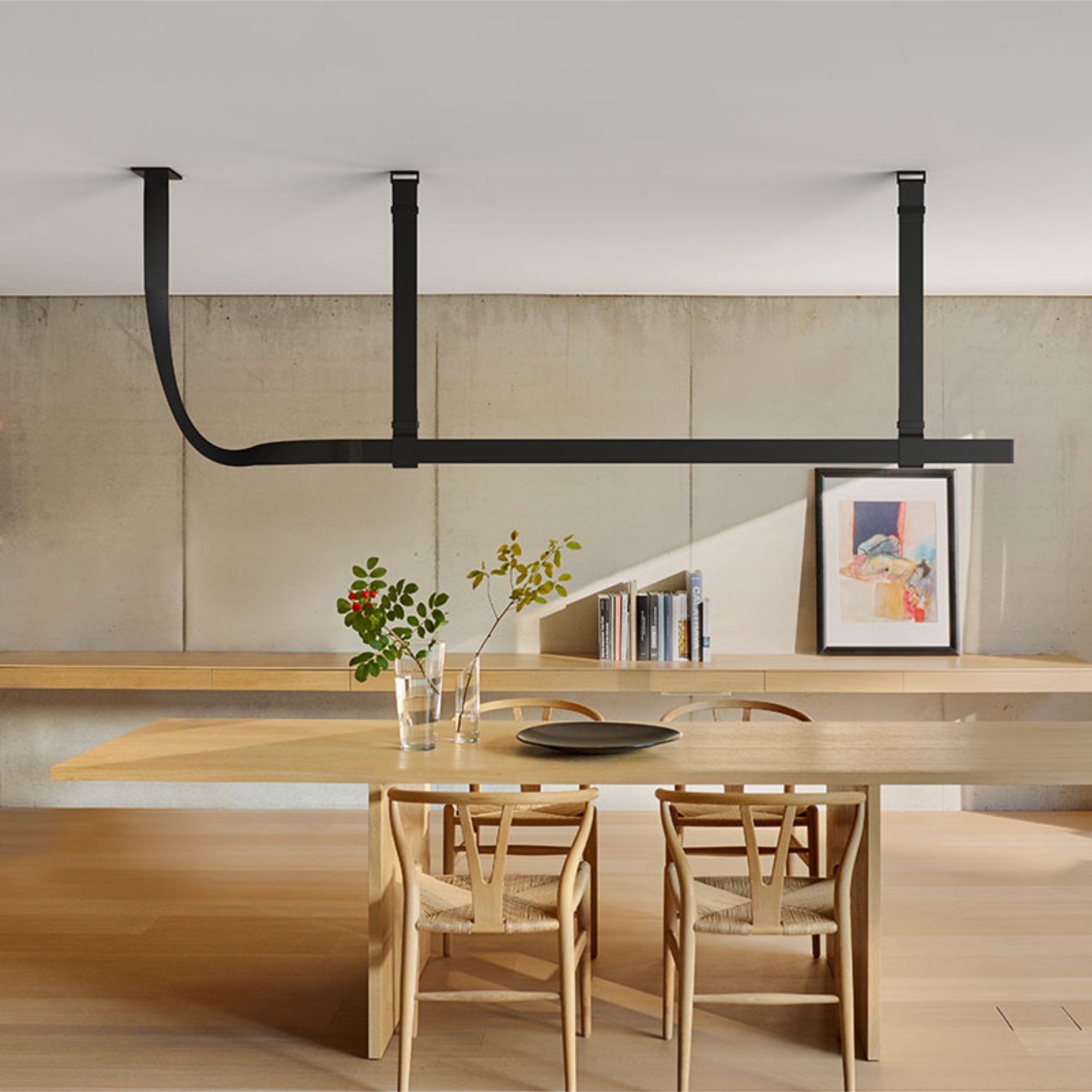 Belt Pendant Lamp - Black Leather-2