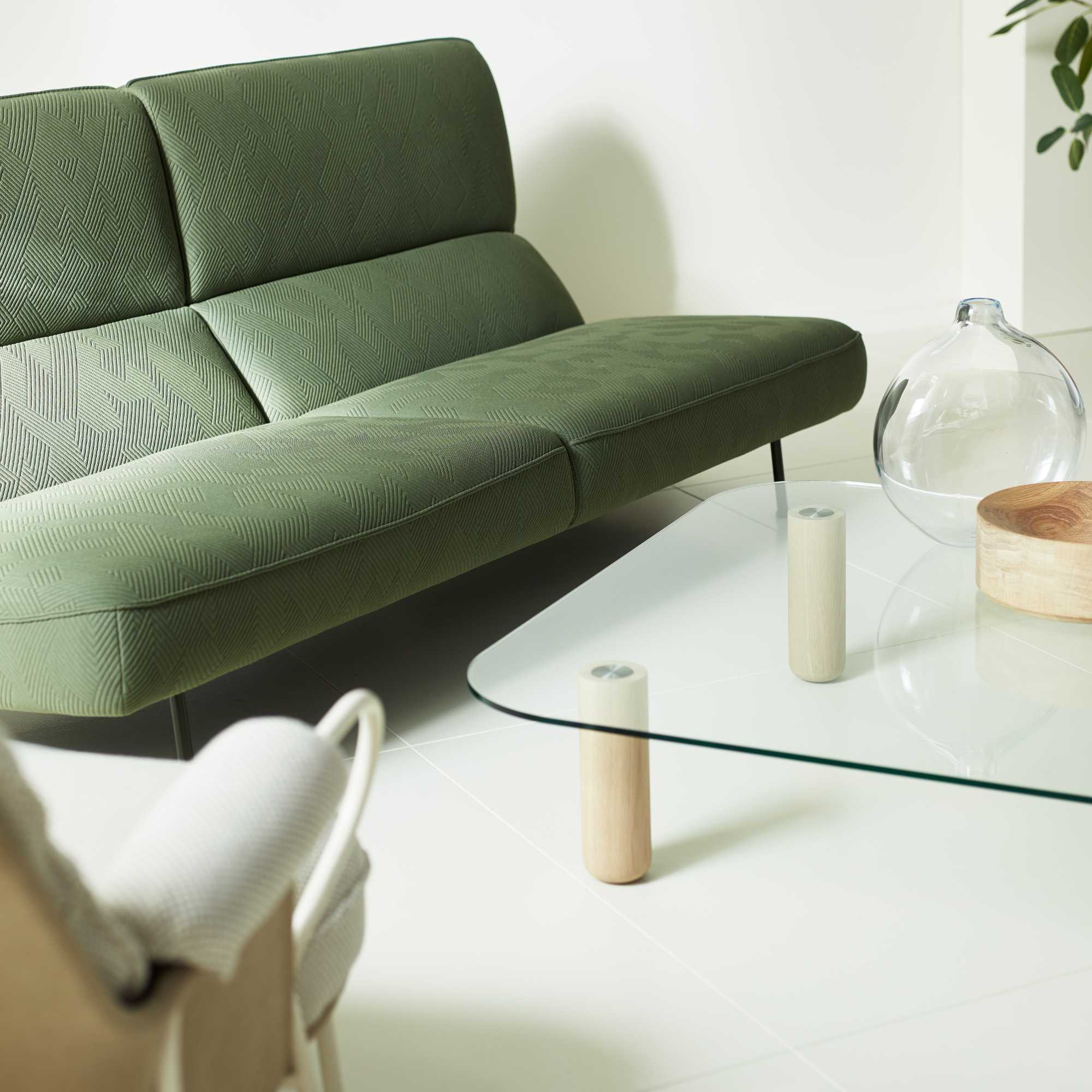 Big Sur Large Low Coffee Table - Anthracite Glass-4