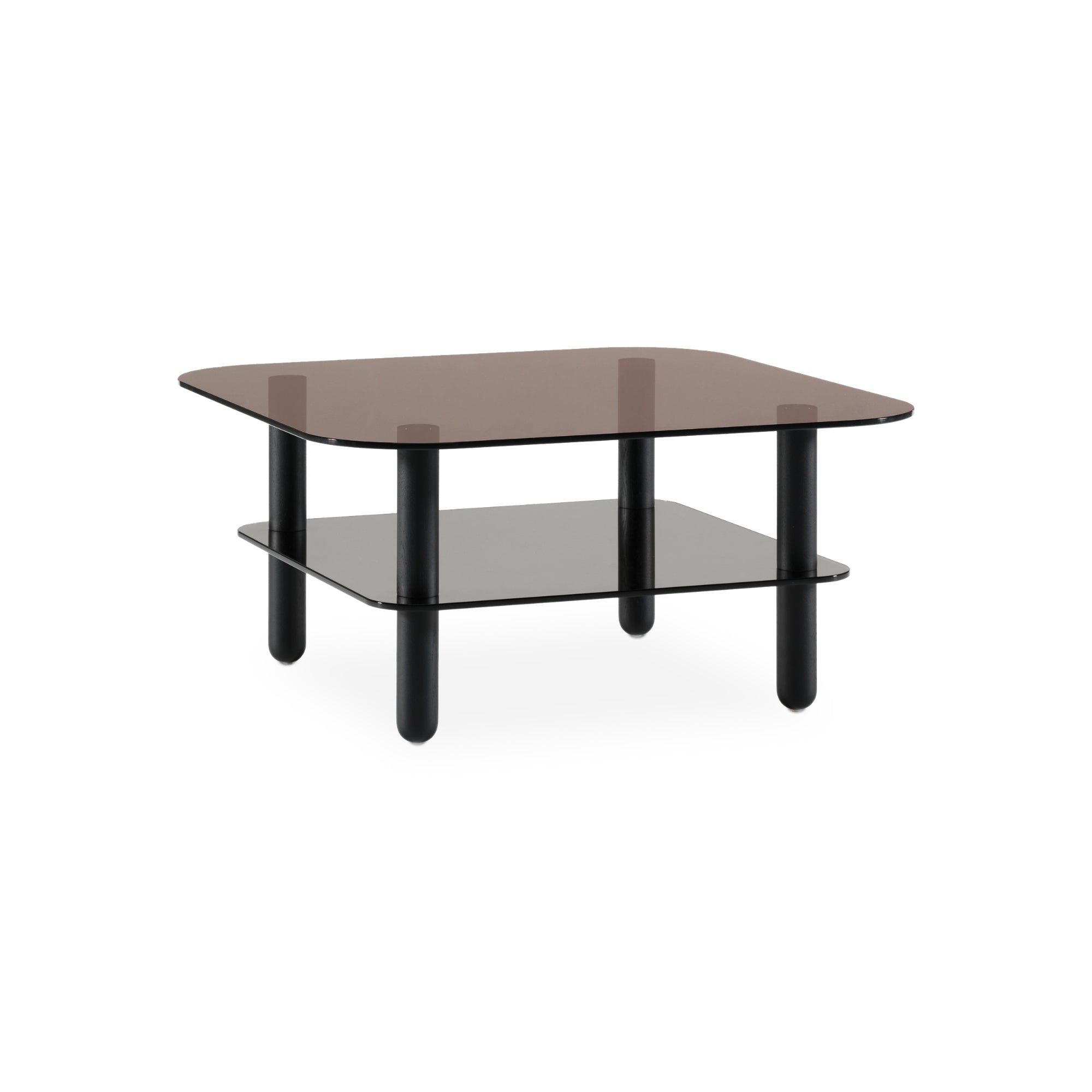 Big Sur High Coffee Table - Brown Glass