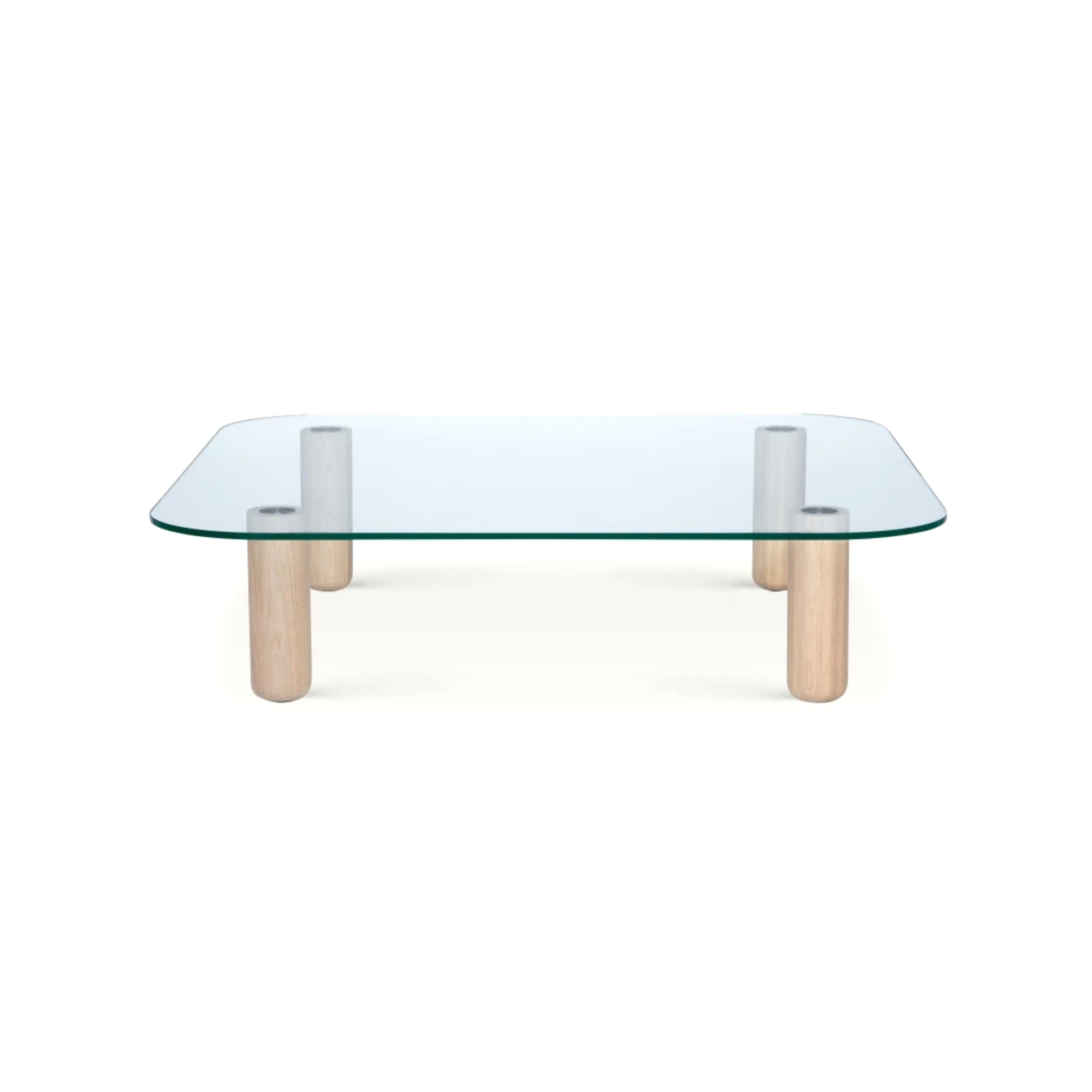 Big Sur Large Low Coffee Table - Clear Glass-1